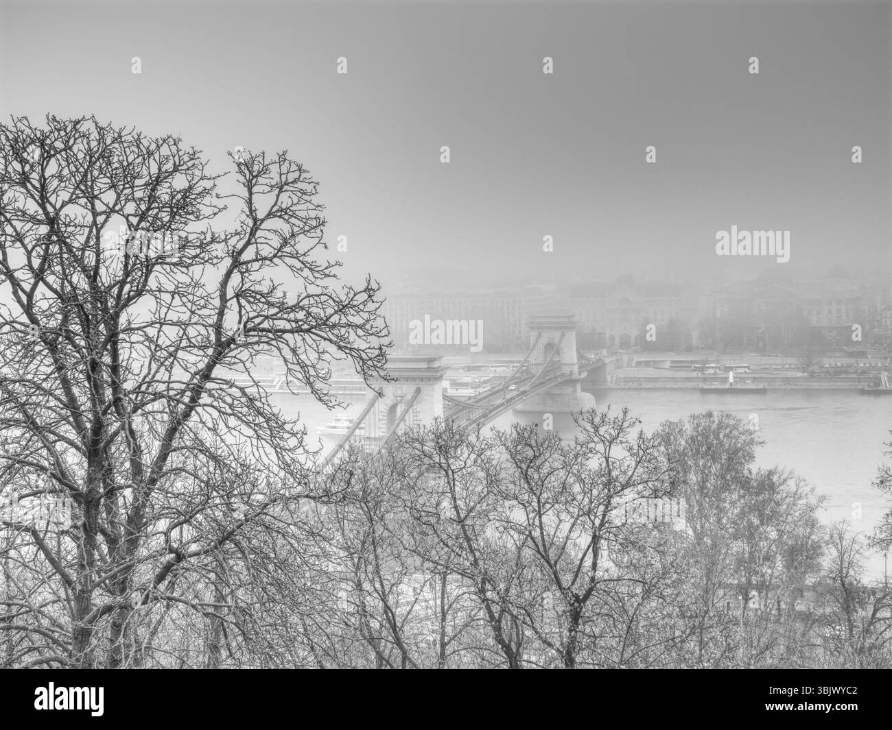 Budapest brumeux et magique Banque D'Images