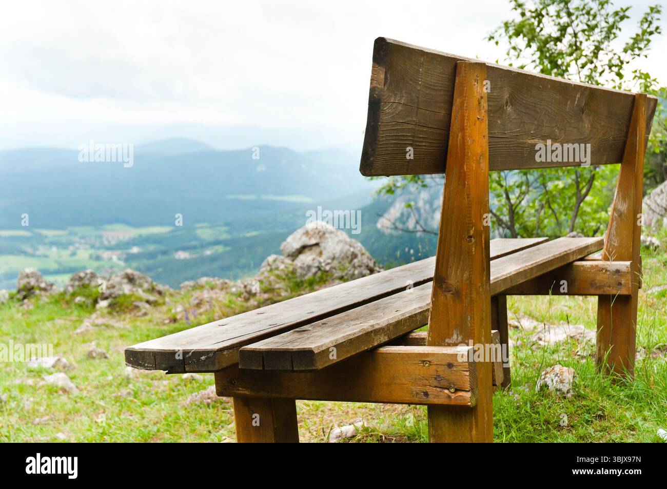 Aire de pique-nique en montagne Banque D'Images