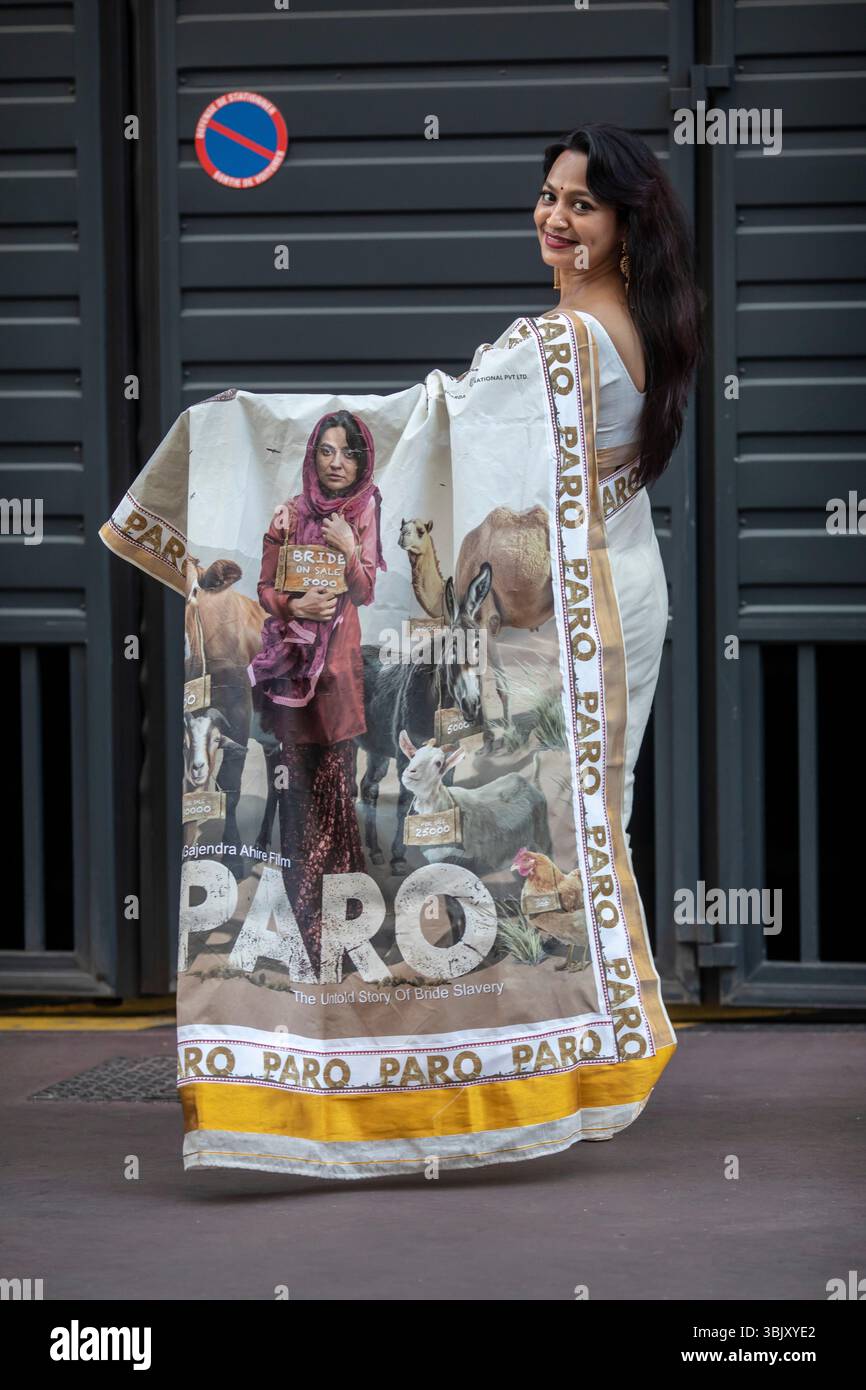 L’actrice indienne Trupti Bhoir Lopez assiste au 78e Festival de Cannes au Palais des Festivals. Banque D'Images