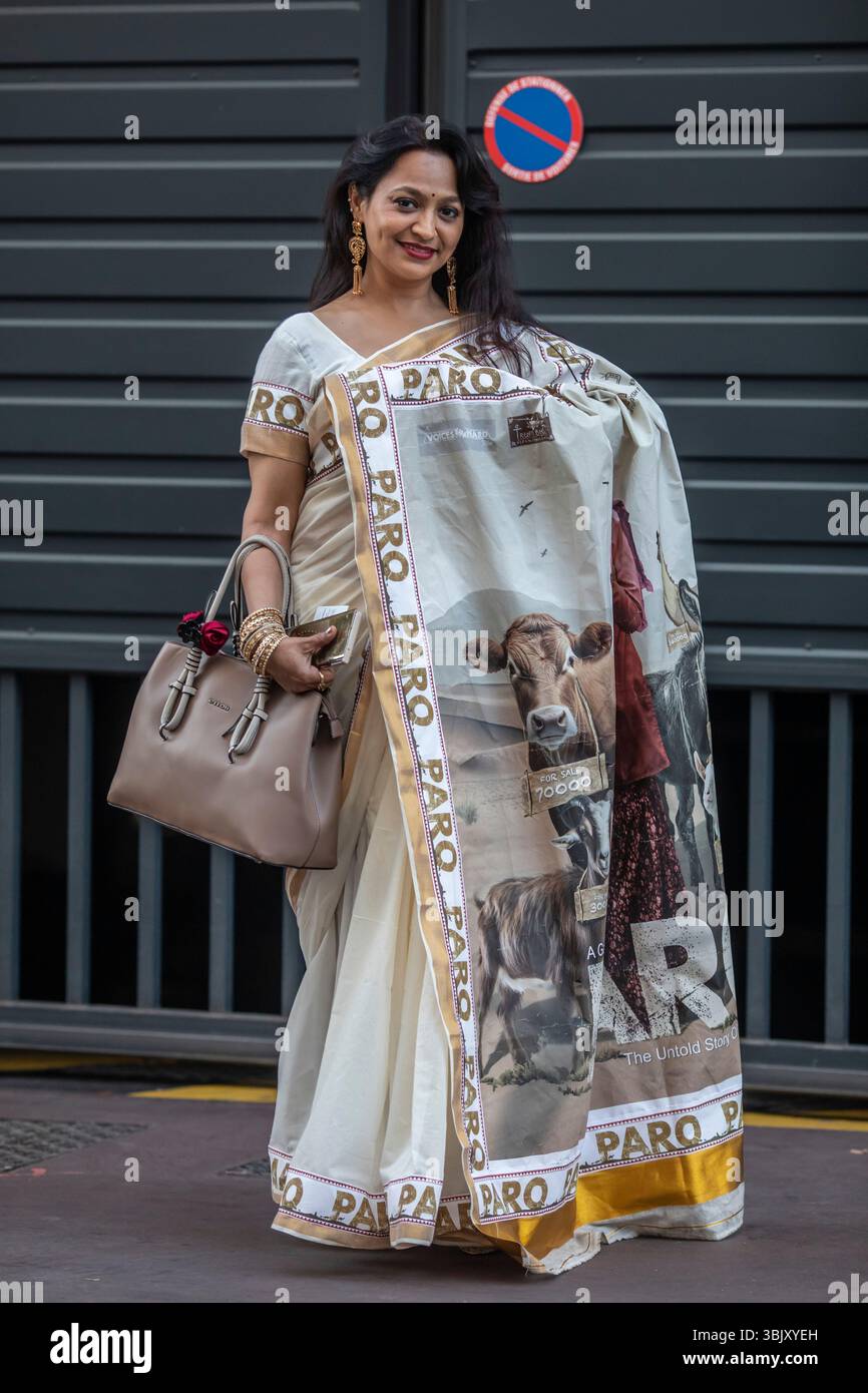 L’actrice indienne Trupti Bhoir Lopez assiste au 78e Festival de Cannes au Palais des Festivals. Banque D'Images