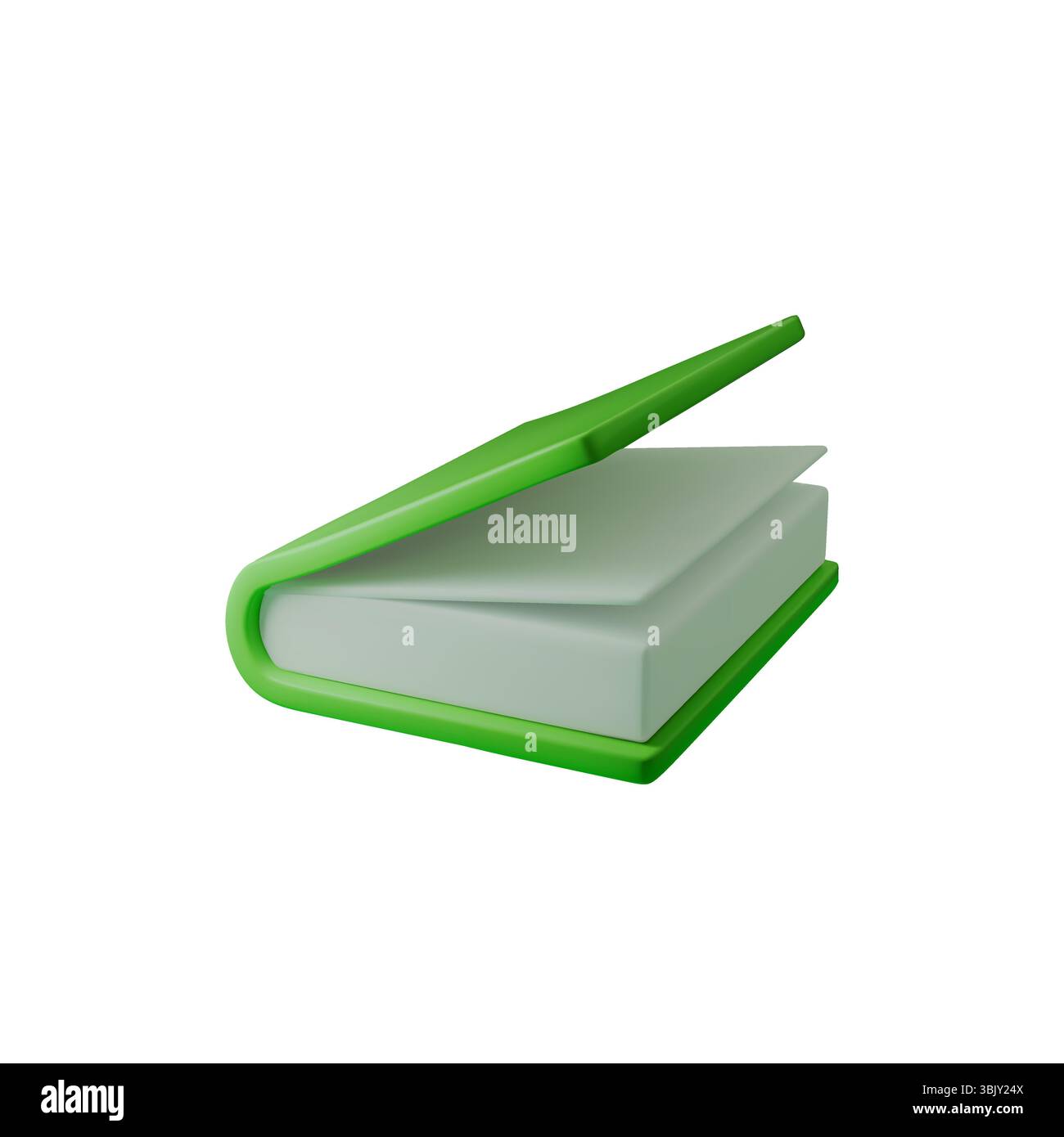 3d illustration vectorielle de livre vert ouvert, parfait pour l'éducation, la littérature et les conceptions à thème de la connaissance. Idéal pour l'édition, les présentations académiques Illustration de Vecteur
