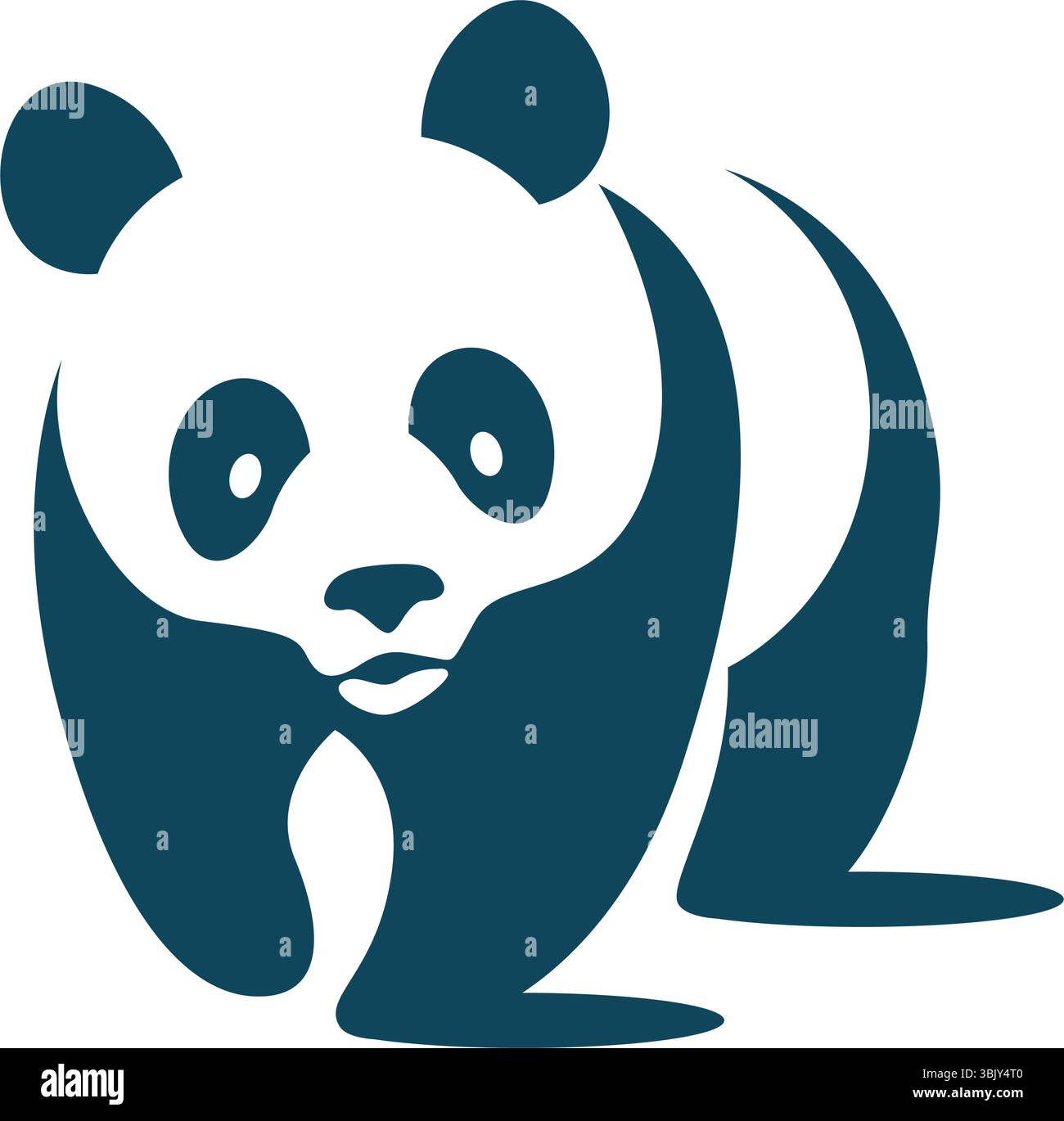 Modèle de conception d'icône de logo Panda Illustration de Vecteur
