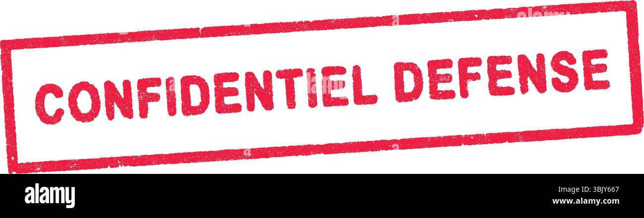 Illustration vectorielle du mot confidentiel Defense en timbre à encre rouge Illustration de Vecteur
