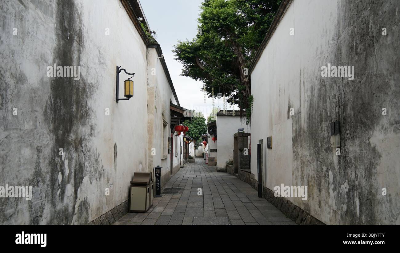 Three Lanes and Seven Always à Fuzhou – Une promenade dans le quartier culturel historique de la Chine Banque D'Images