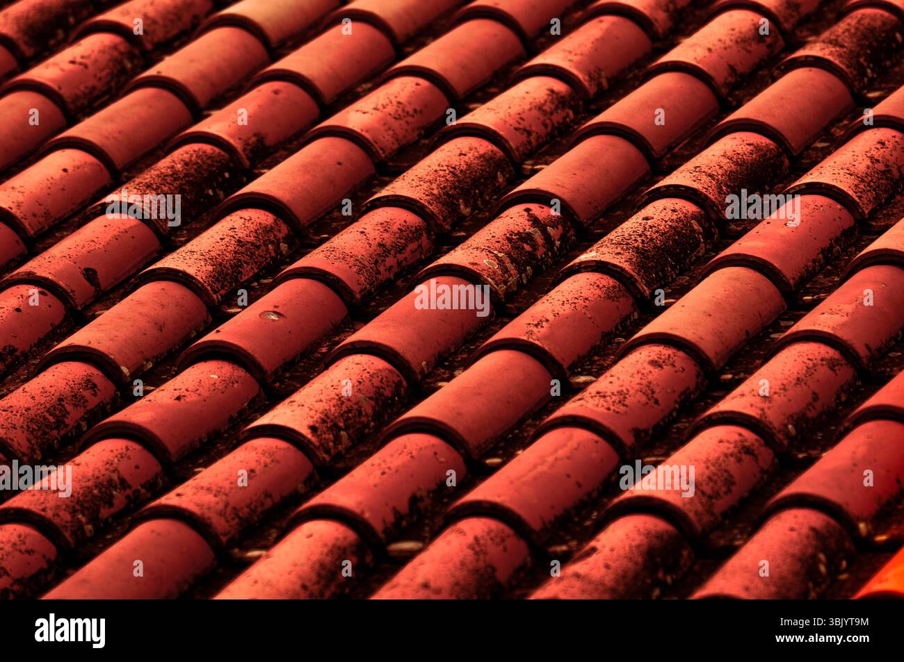 Arrière-plan artificiel rouge abstrait Banque D'Images