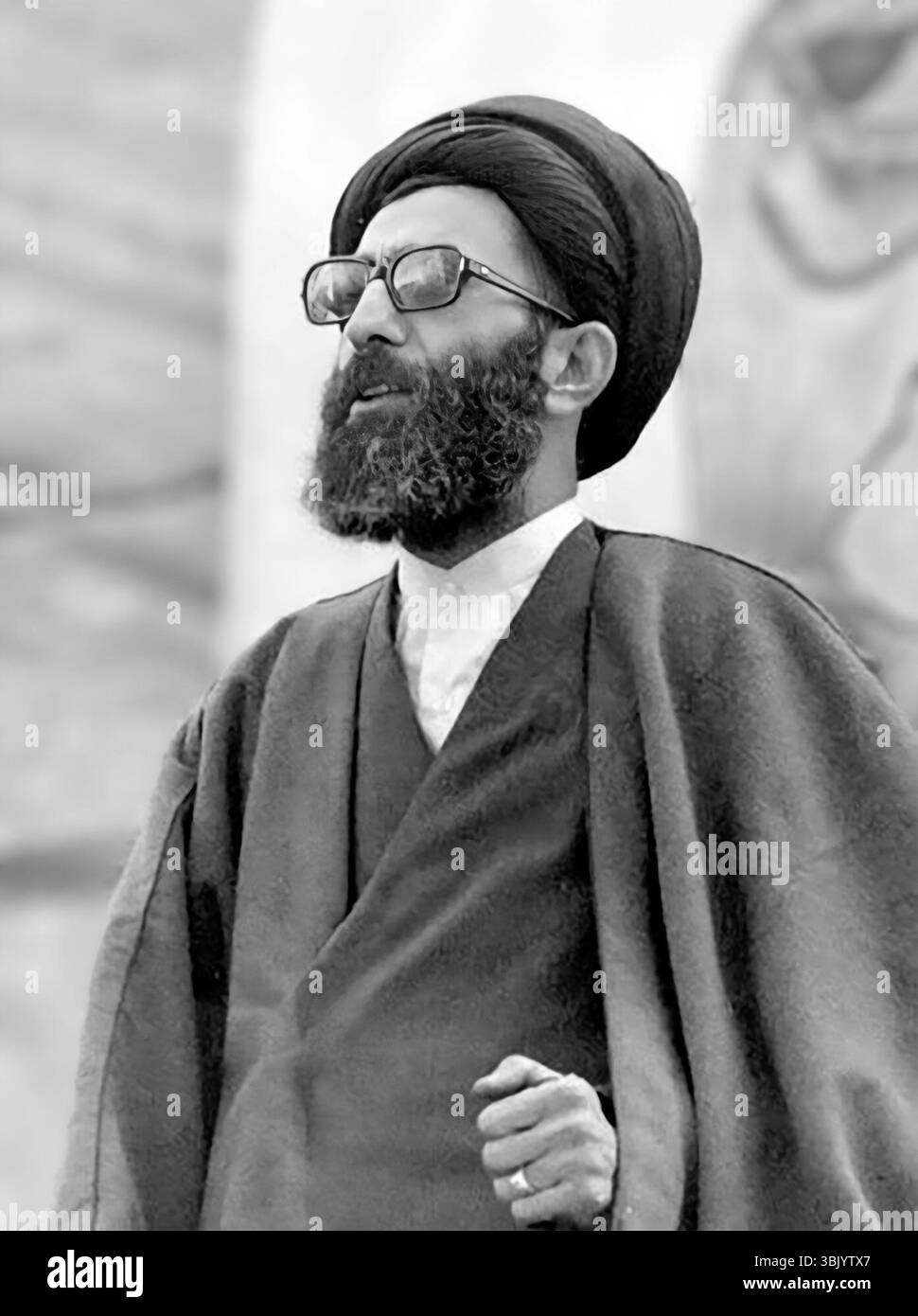 Ali Khamenei. Portrait du Guide suprême de l'Iran, Ali Hosseini Khamenei (né en 1939) en 1979 Banque D'Images