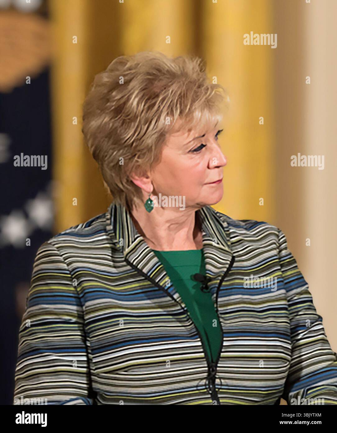 Linda McMahon. Portrait de Linda Marie McMahon (née en 1948), secrétaire à l'éducation des États-Unis, en 2017 Banque D'Images