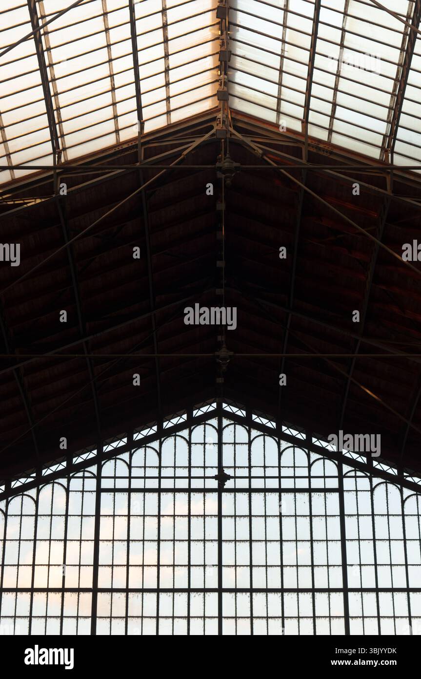 fond abstrait d'un ancien bâtiment industriel Banque D'Images