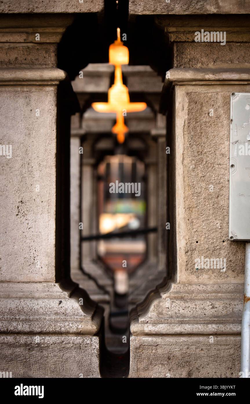 Partie d'architecture abstraite avec foyer sélectif Banque D'Images