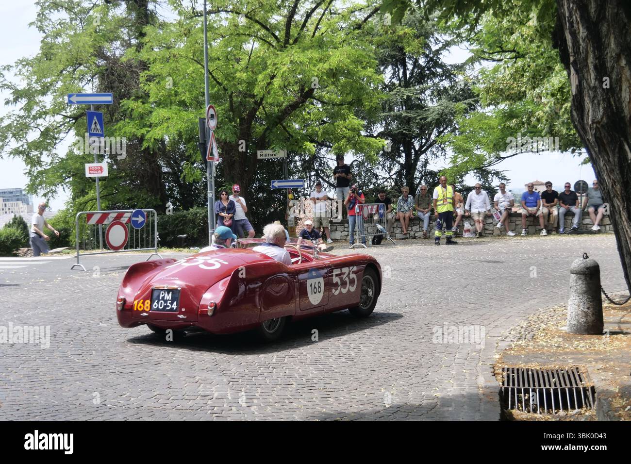 1000 miles, course annuelle de voitures rétro vintage. Première journée spéciale à Brescia. Banque D'Images