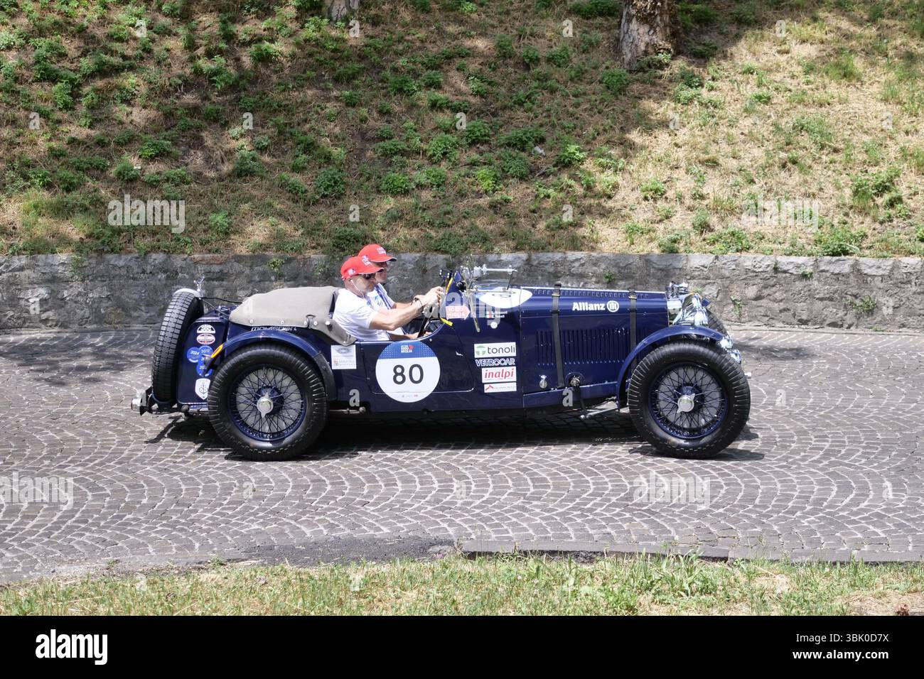 1000 miles, course annuelle de voitures rétro vintage. Première journée spéciale à Brescia. Banque D'Images