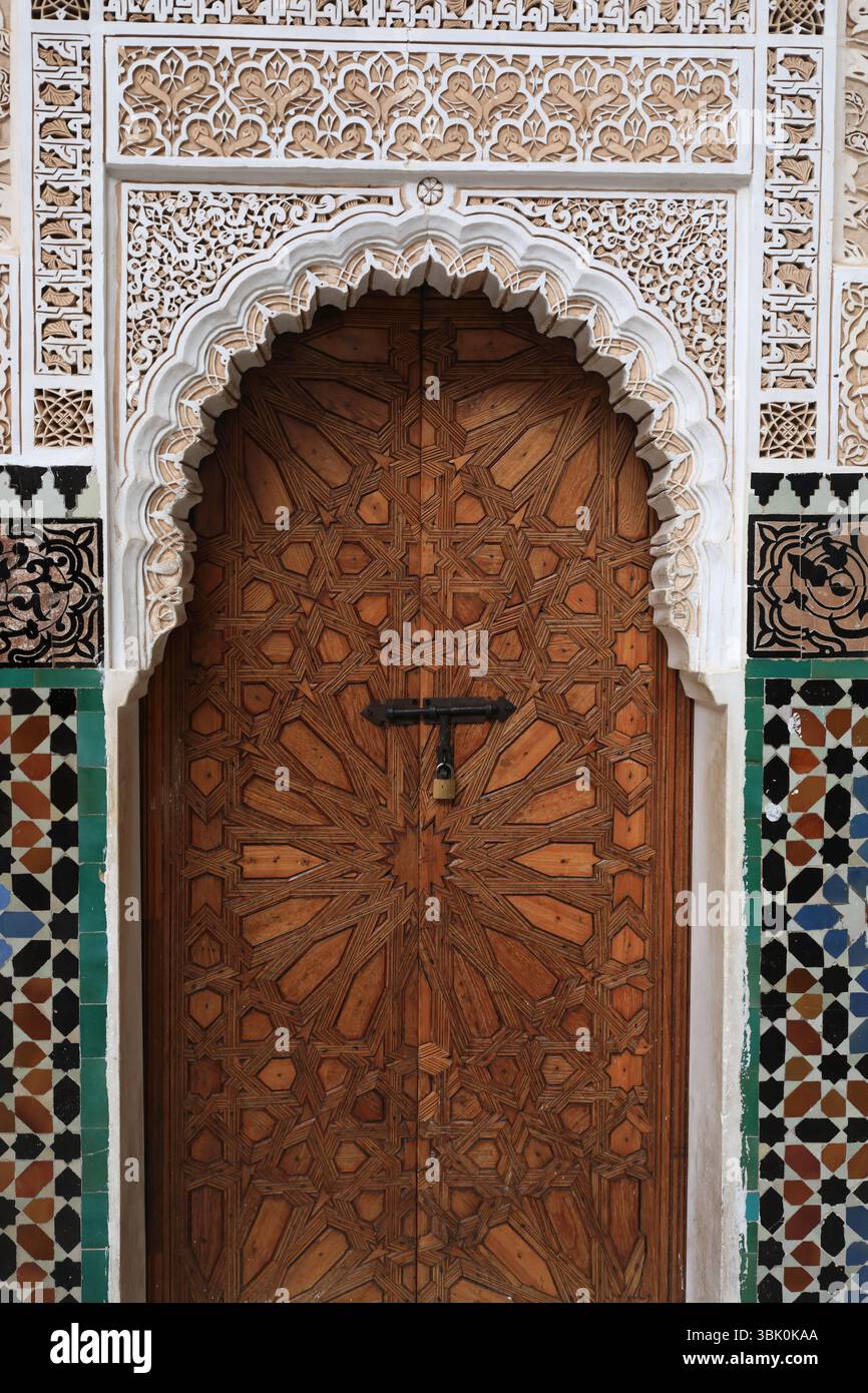 Madrasa Ben Youssef de Marrakech Banque D'Images