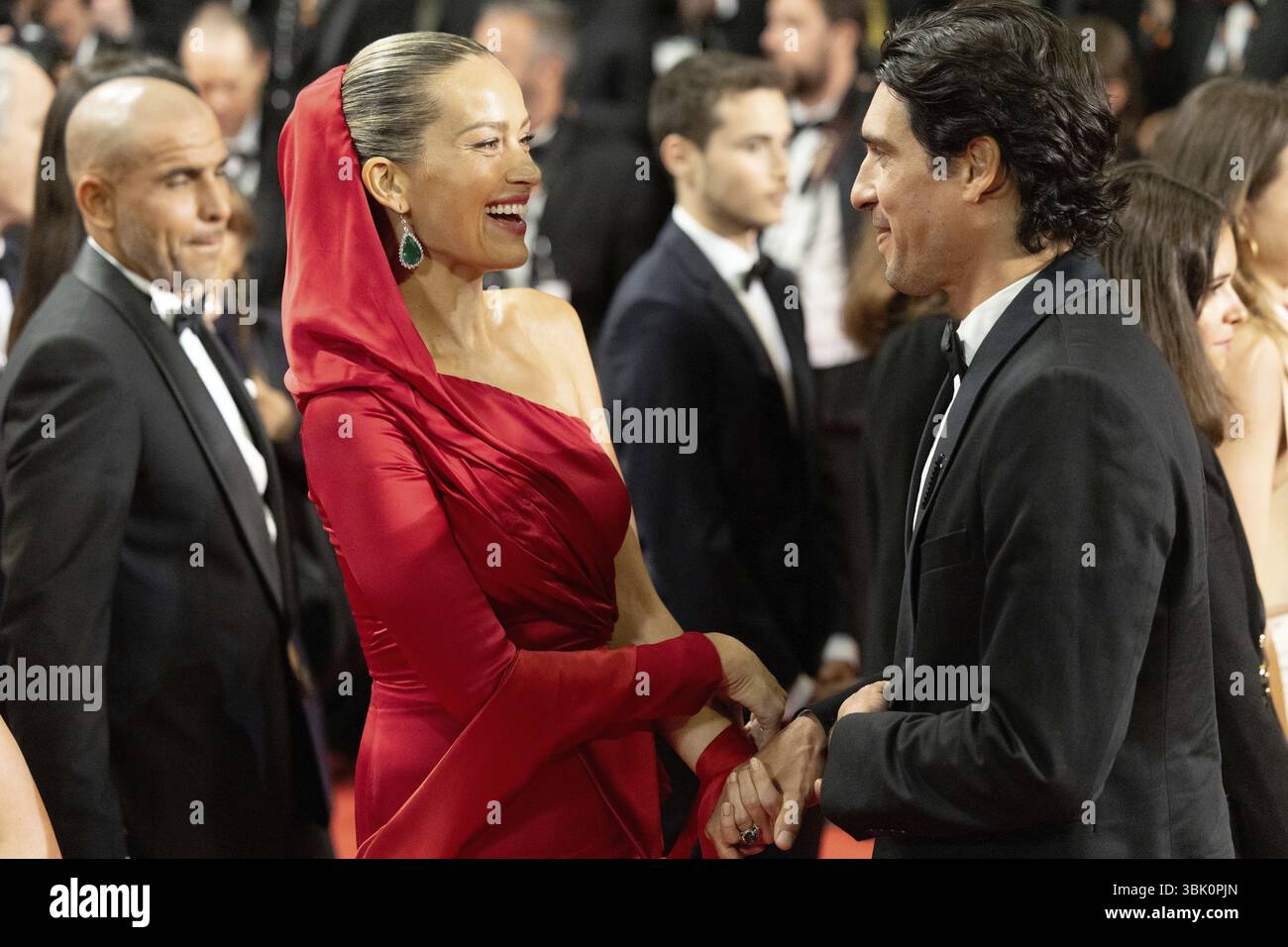 Cannes, France - 5,2024 : Petra NGmcova sur le tapis rouge lors du 78ème Festival International du film de Cannes. Le 78ème film international de Cannes F Banque D'Images
