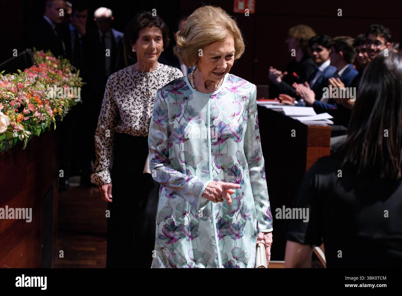 Reine Sofia d'Espagne lors de la cérémonie de clôture des cours à l'École de musique Reina Sofia au Musée Reina Sofia de Madrid le 17 juin 202 Banque D'Images