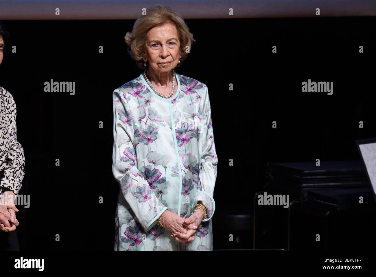 Reine Sofia d'Espagne lors de la cérémonie de clôture des cours à l'École de musique Reina Sofia au Musée Reina Sofia de Madrid le 17 juin 202 Banque D'Images