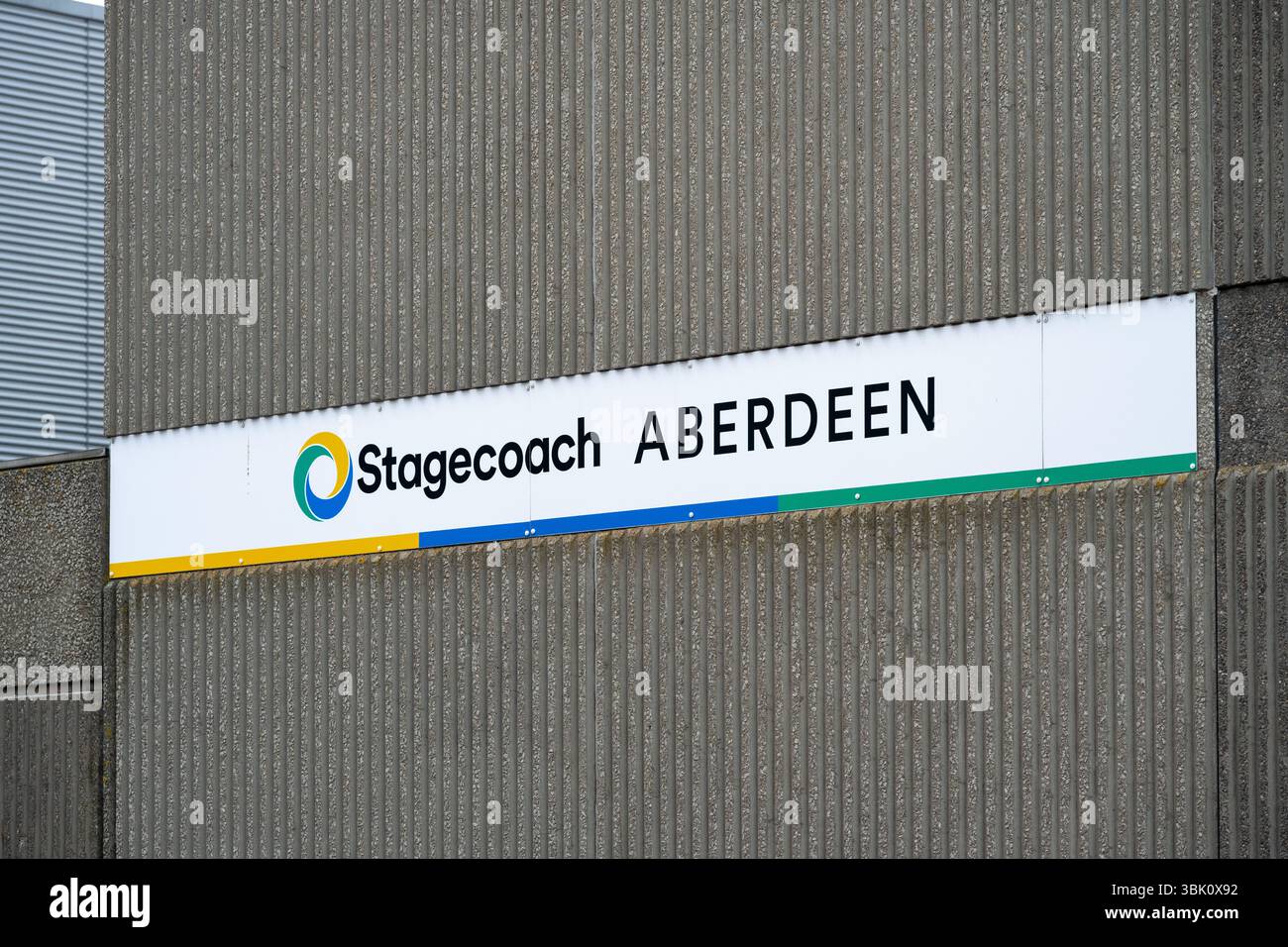 Stagecoach Aberdeen Sign, Aberdeen, Écosse, Royaume-Uni Banque D'Images