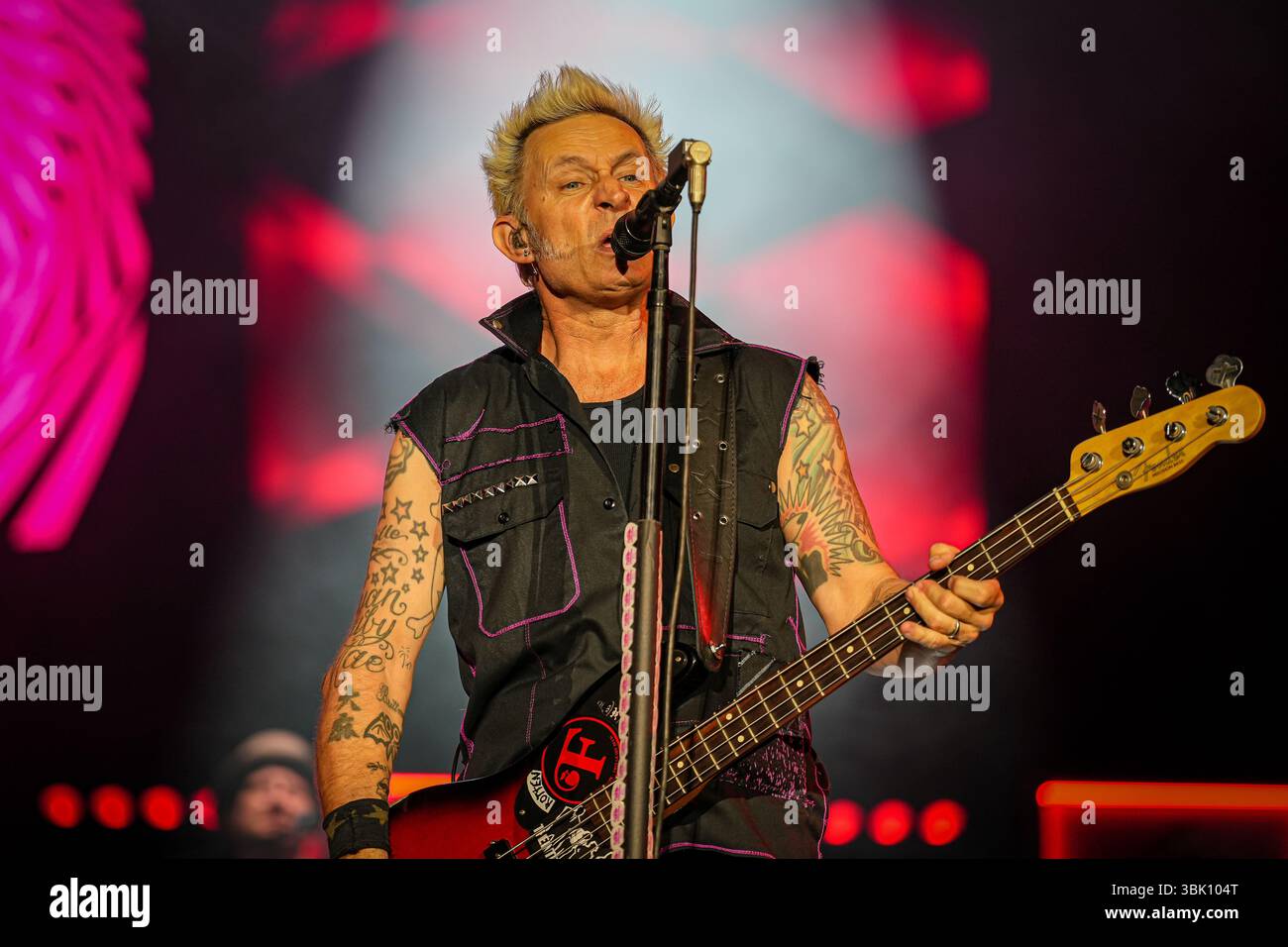 Green Day, sur scène à Firenze Rocks 2025, sur Visarno Arena (Firenze) Banque D'Images
