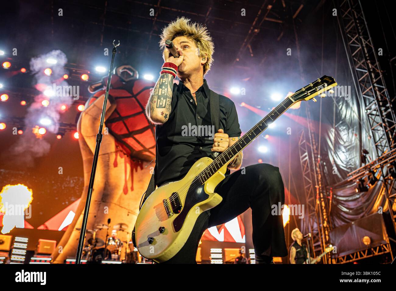 Green Day, sur scène à Firenze Rocks 2025, sur Visarno Arena (Firenze) Banque D'Images