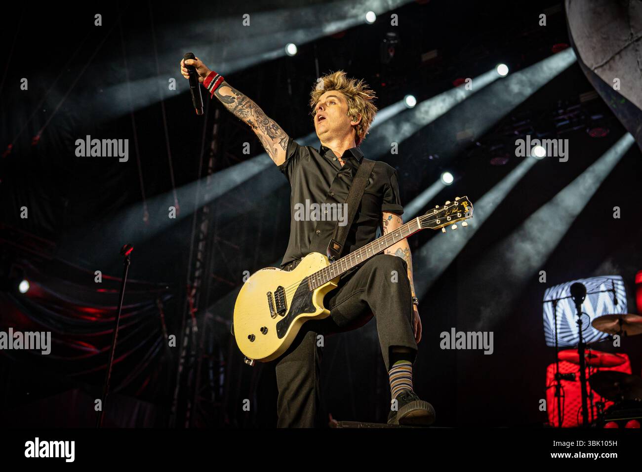 Green Day, sur scène à Firenze Rocks 2025, sur Visarno Arena (Firenze) Banque D'Images