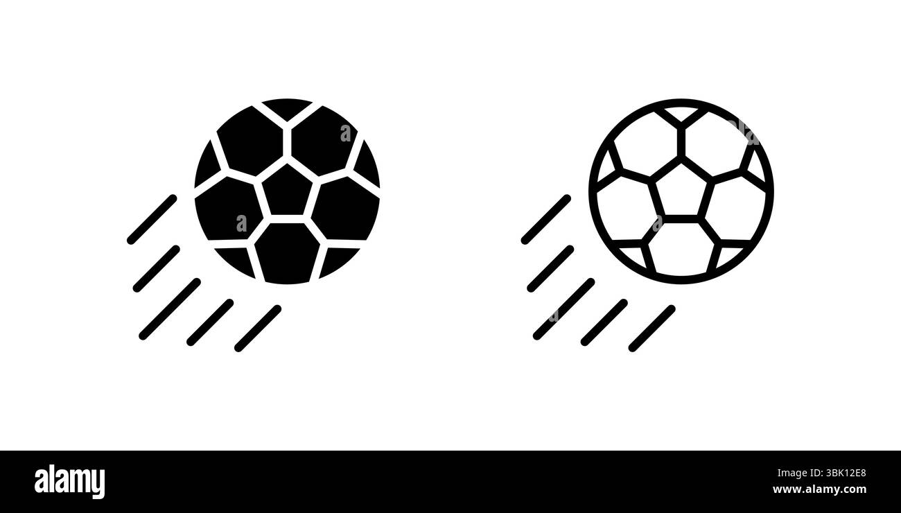 Icône ballon de football en mouvement pour une action rapide Illustration de Vecteur