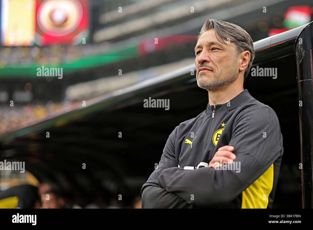 East Rutherford, États-Unis, 17 juin 2025. Niko Kovac, entraîneur du Borussia Dortmund, lors du match opposant Fluminense au Borussia Dortmund, lors du 1er tour du groupe F de la Coupe du monde des clubs FIFA 2025, au MetLife Stadium Banque D'Images