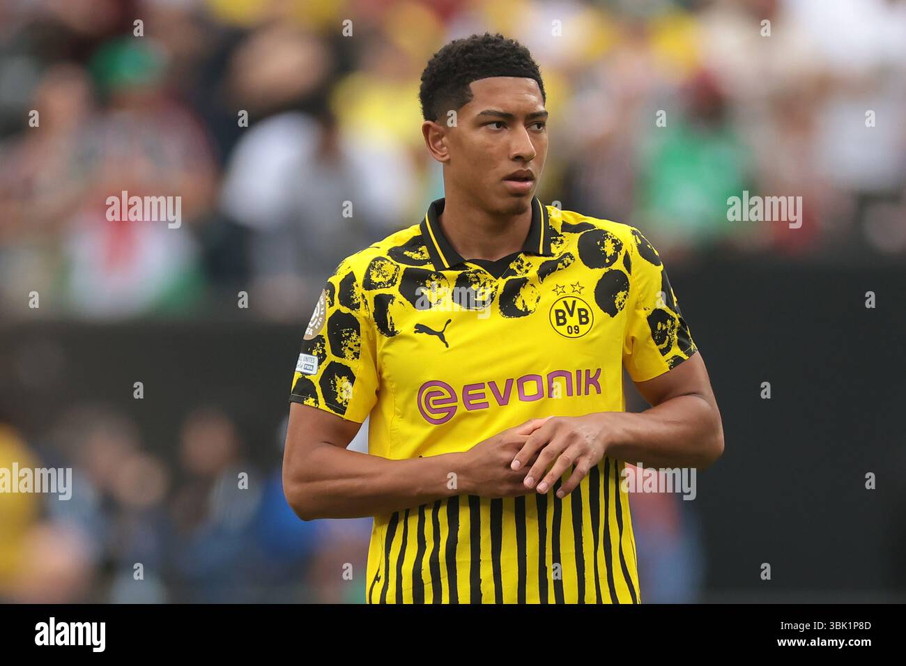New Jersey, États-Unis. 17 juin 2025. Jobe Bellingham du Borussia Dortmund réagit lors du match de la Coupe du monde des clubs Fluminense FC vs Borussia Dortmund au Metlife Stadium, New Jersey. Le crédit photo devrait se lire : Jonathan Moscrop/Sportimage crédit : Sportimage Ltd/Alamy Live News Banque D'Images