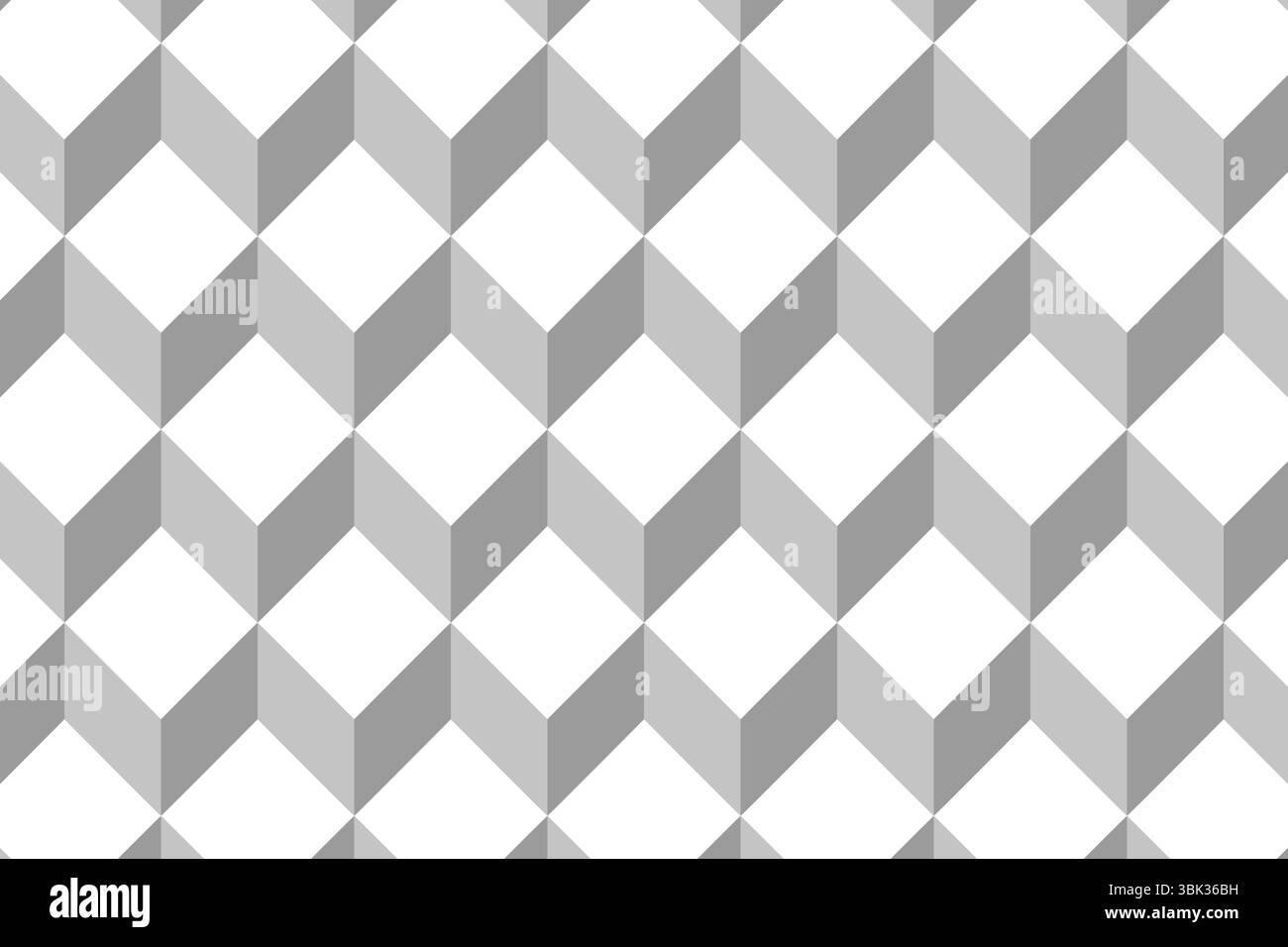 Le motif de cube 3D répétitif sans couture remplit le cadre dans un design plat avec un fond transparent Banque D'Images