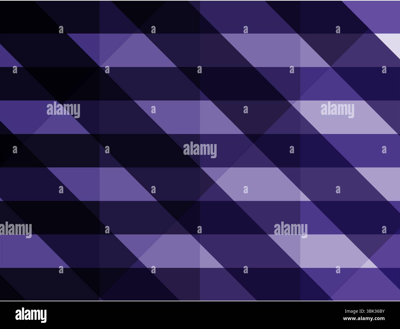 Conception géométrique abstraite montrant une grille de style plat de rectangles violets avec des divisions diagonales Banque D'Images
