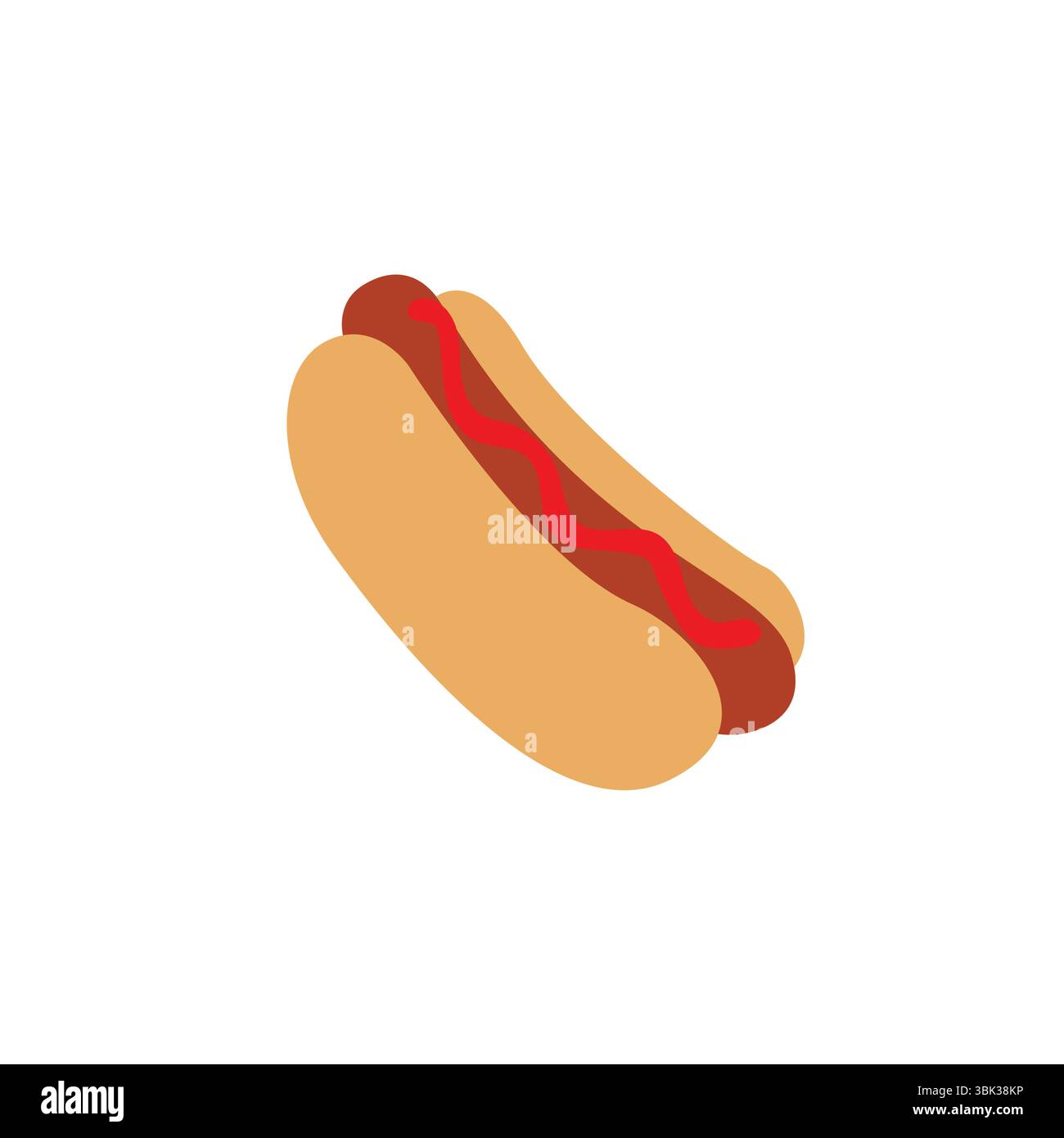 hot dog emoji symbole signe icône vecteur illustration nourriture Illustration de Vecteur