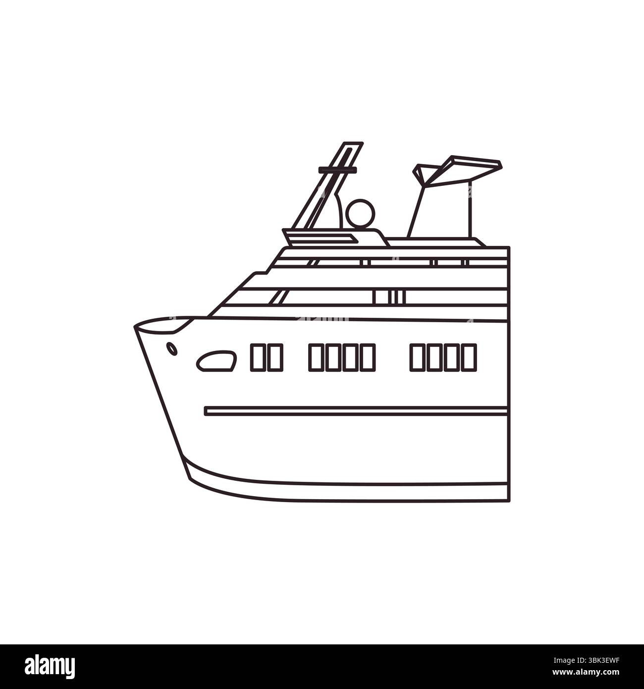 bateau de croisière emoji symbole signe icône illustration vectorielle yacht Illustration de Vecteur