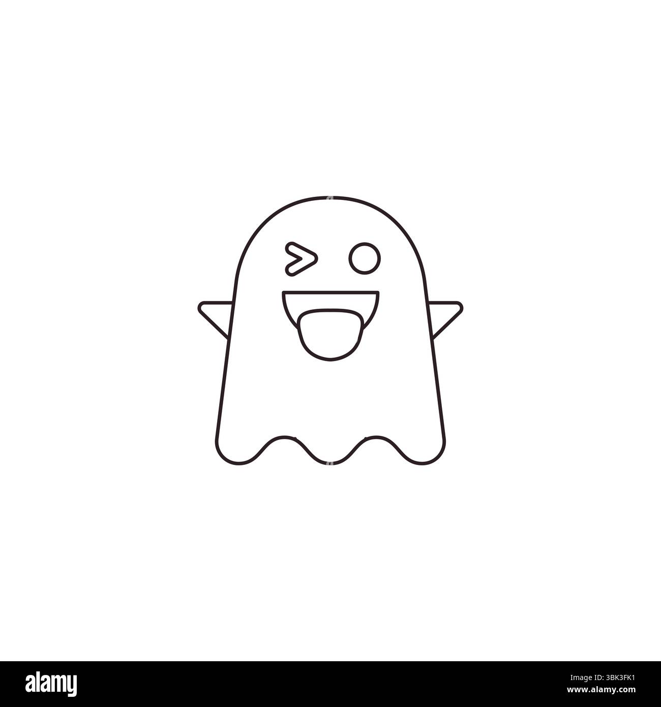 illustration vectorielle d'icône de signe de symbole emoji fantôme Illustration de Vecteur
