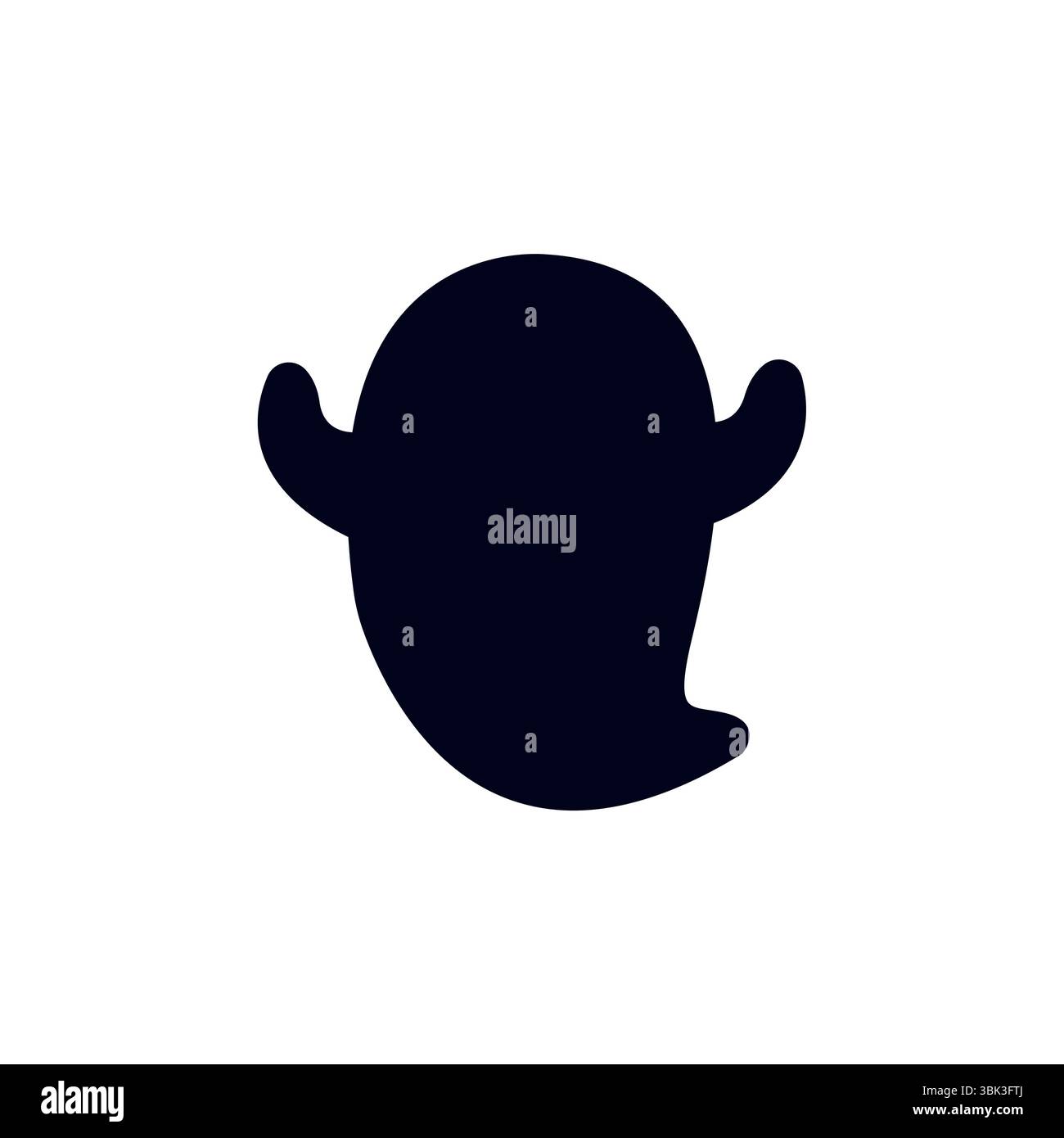 fantôme emoji symbole signe icône illustration vectorielle spooky drôle halloween Illustration de Vecteur