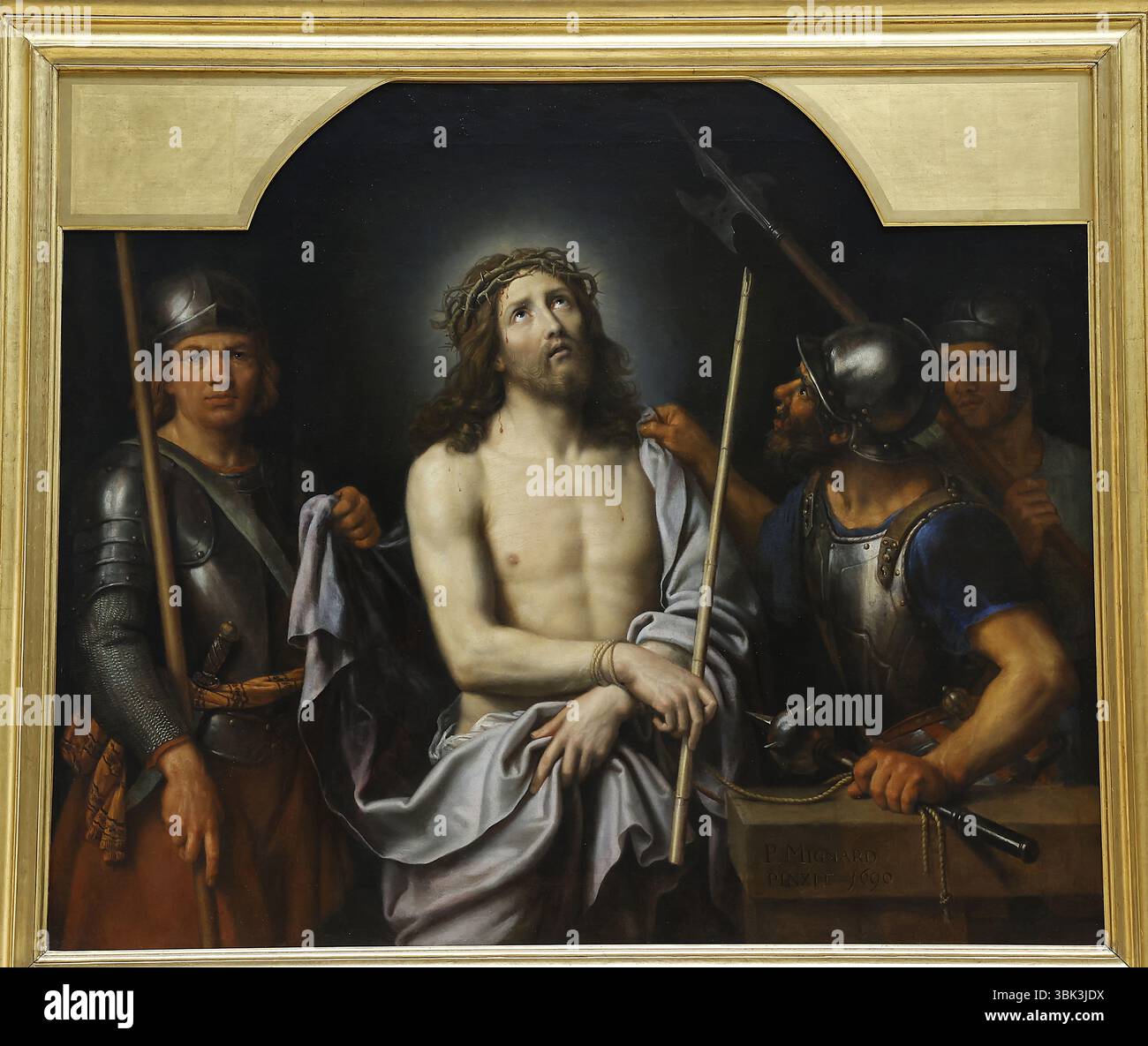 Musée des Beaux-Arts de Rouen.Musée des Beaux-Arts de Rouen, Rouen, Seine-maritime, France.Pierre Mignard, Christ attaché aux soldats, 1690 Banque D'Images
