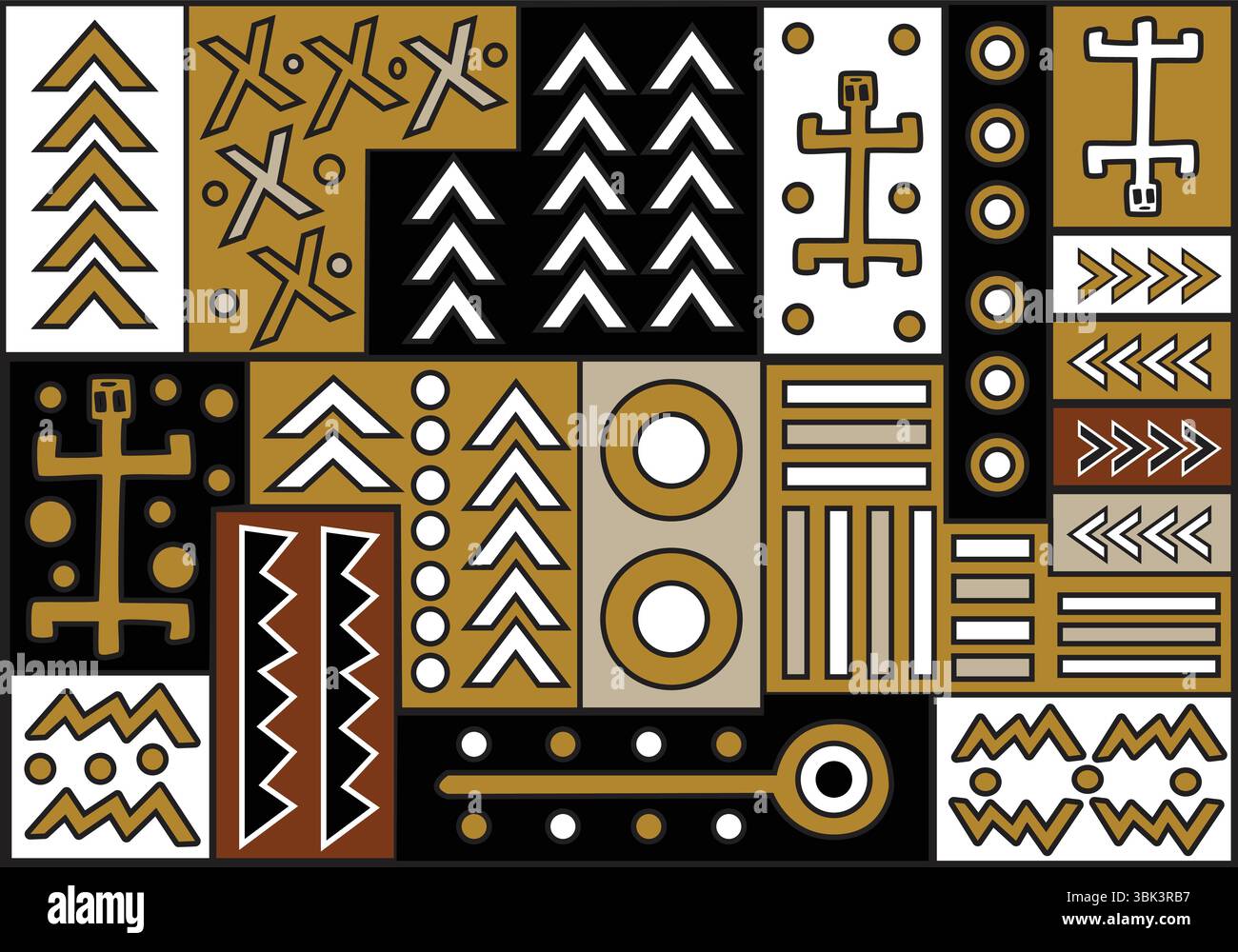 Motifs Bogolan Illustration de Vecteur