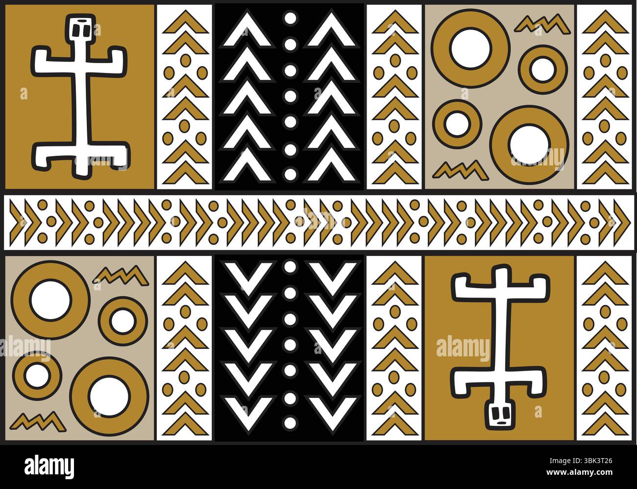 Motifs Bogolan Illustration de Vecteur