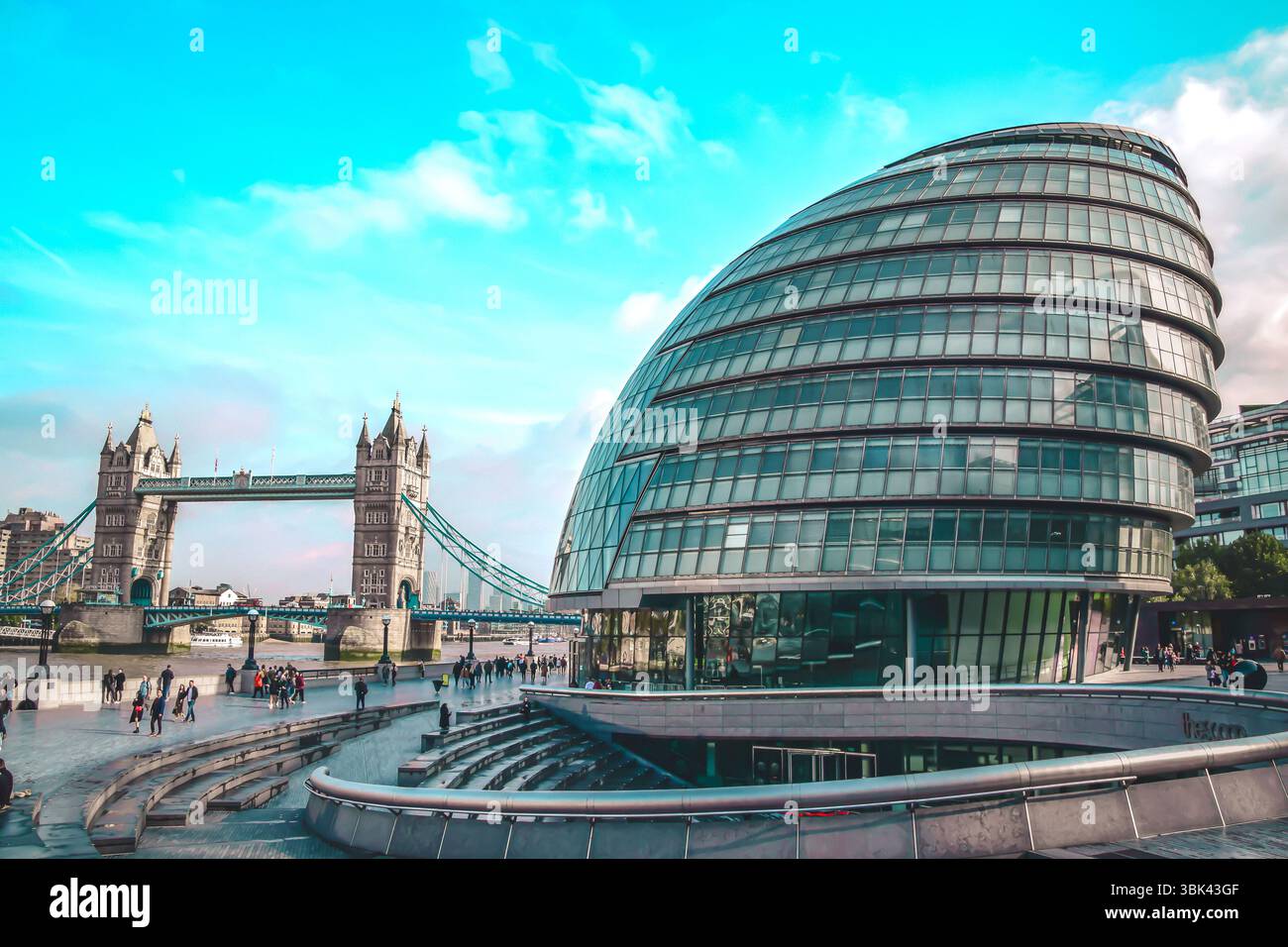 L'architecture du bâtiment de l'hôtel de ville de Londres Banque D'Images