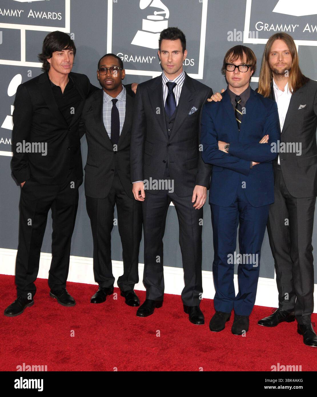 Maroon 5 aux Grammy Awards 2012 qui se sont tenus au Staples Center de Los Angeles, le 12 février 2012 Banque D'Images