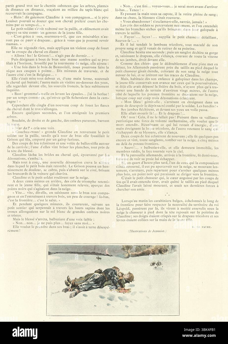 Femme essayant d'aider un soldat blessé, sur un champ de bataille couvert de neige, 19ème siècle, victorien, illustration vintage, années 1890 Banque D'Images Femme essayant d'aider un soldat blessé, sur un champ de bataille couvert de neige, 19ème siècle, victorien, illustration vintage, années 1890 Banque D'Images