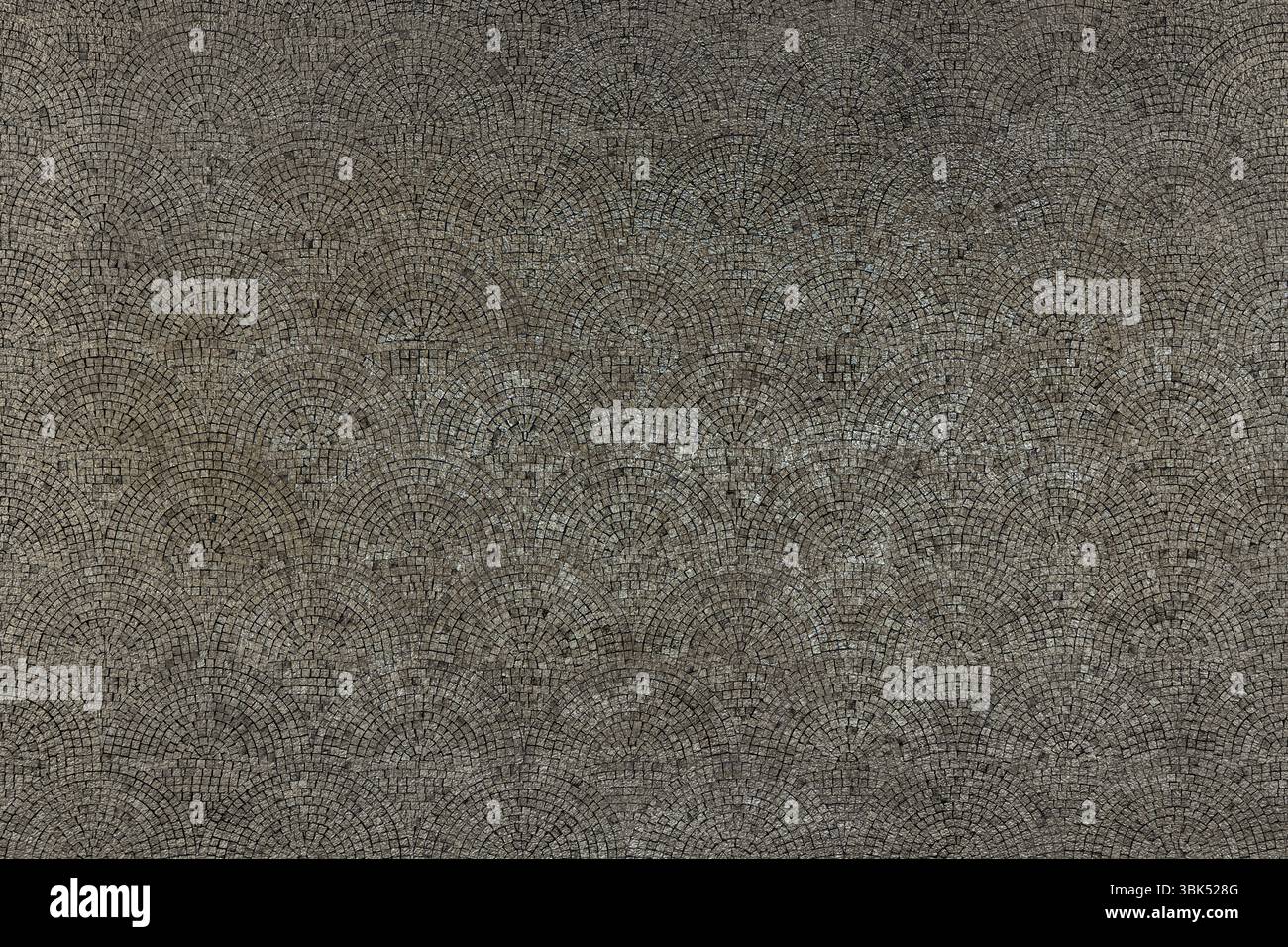 Texture de pavage urbain sombre dans des tons gris froids. Motif en mosaïque de béton industriel pour les arrière-plans, l'architecture et les concepts de conception. Banque D'Images