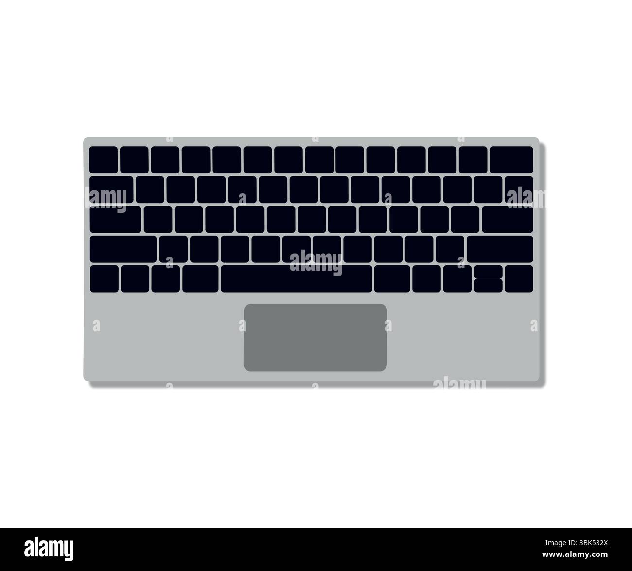 Clavier d'ordinateur portable carte de bouton de touche noire isolée pour pc numérique Illustration de Vecteur