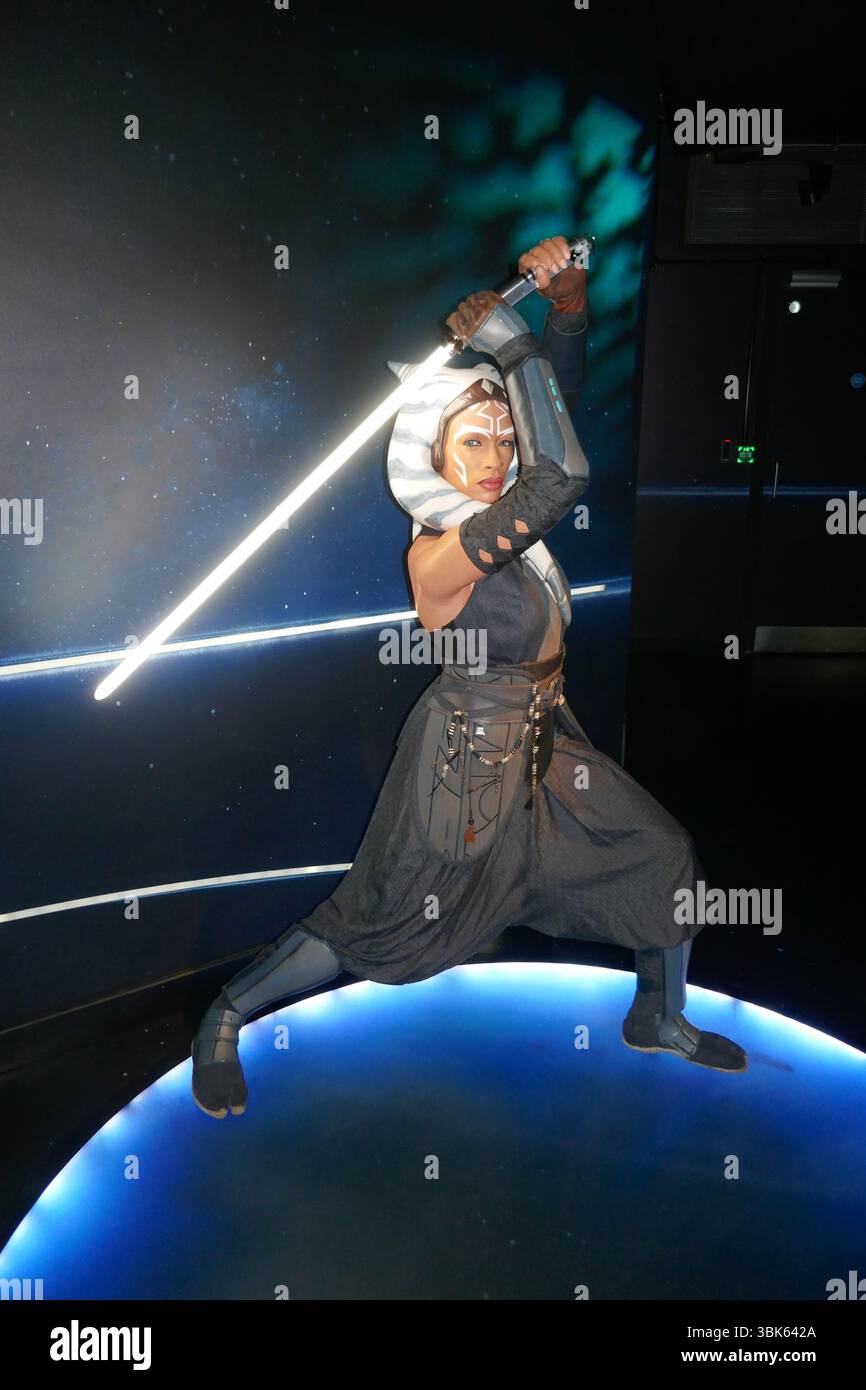 Londres, Angleterre 1er juin 2025 Rosario Dwson Ahsoka Tano Star Wars Wax Figurine au musée de cire Madame Tussauds Londres le 1er juin 2025 à Londres, Angleterre. Photo de Barry King/Alamy Stock photo Banque D'Images