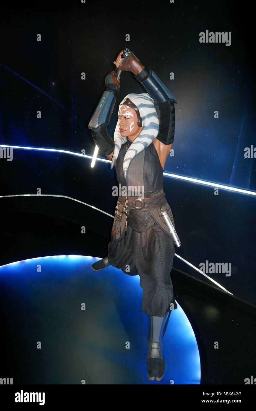 Londres, Angleterre 1er juin 2025 Rosario Dwson Ahsoka Tano Star Wars Wax Figurine au musée de cire Madame Tussauds Londres le 1er juin 2025 à Londres, Angleterre. Photo de Barry King/Alamy Stock photo Banque D'Images