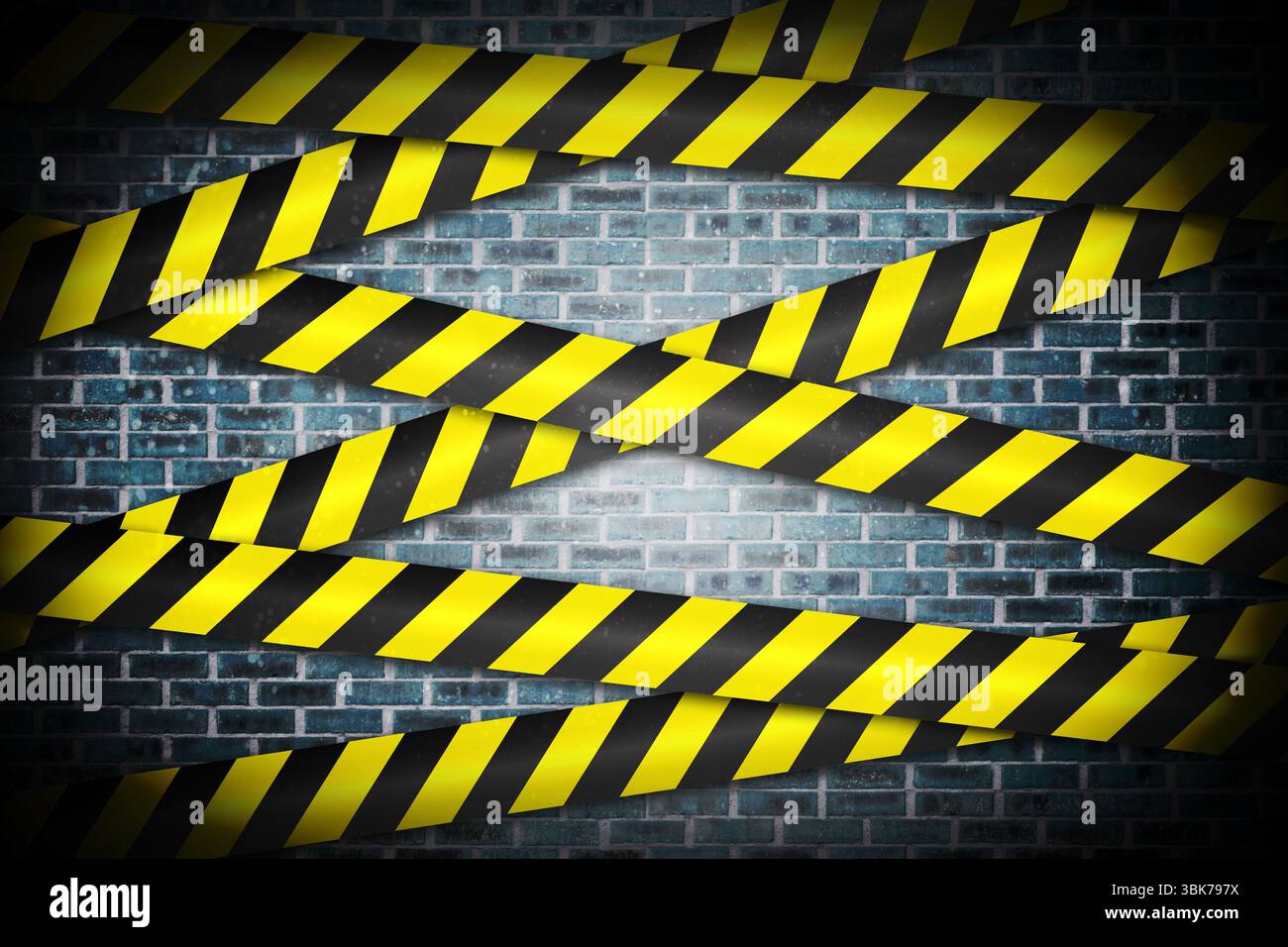 Cordon adhésif sur mur gris Banque D'Images