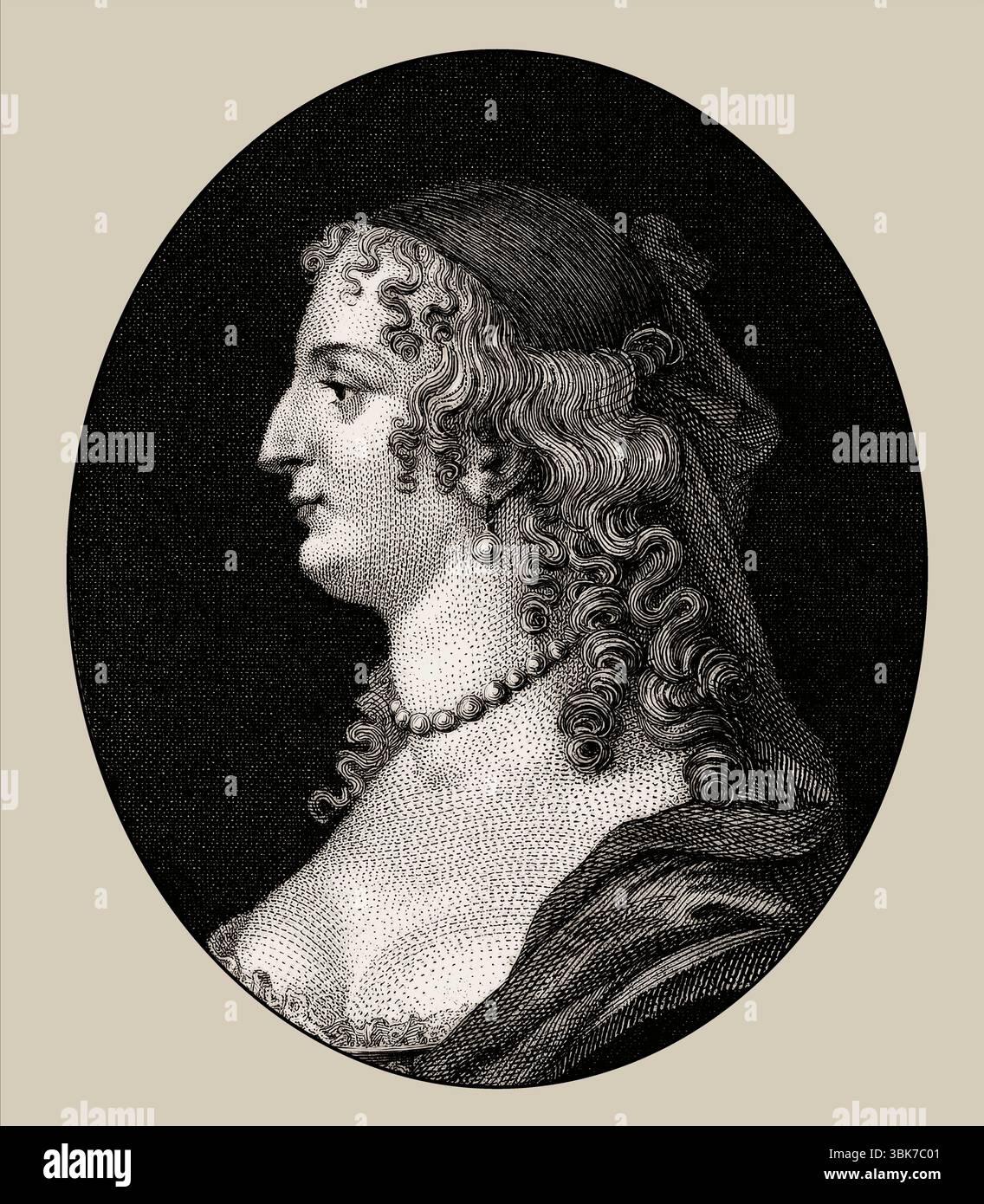 Marie de Rabutin-Chantal, marquise de Sévigné, également connue sous le nom de Madame de Sévigné ou Madame de Sévigné, aristocrate française, éditée numériquement Banque D'Images