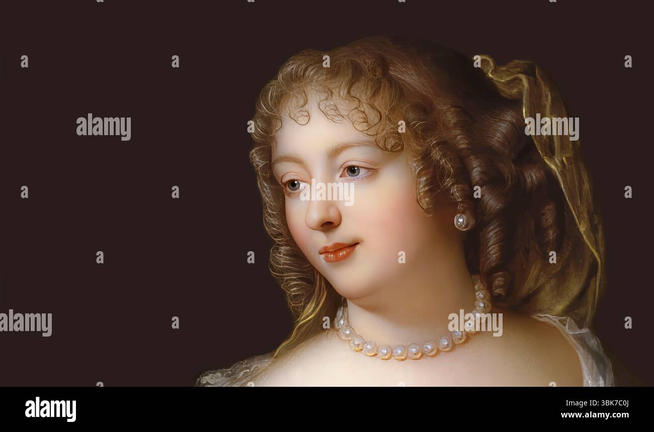 Marie de Rabutin-Chantal, marquise de Sévigné, également connue sous le nom de Madame de Sévigné ou Madame de Sévigné, aristocrate française, éditée numériquement d'après Marie victoire Jaquotot Banque D'Images