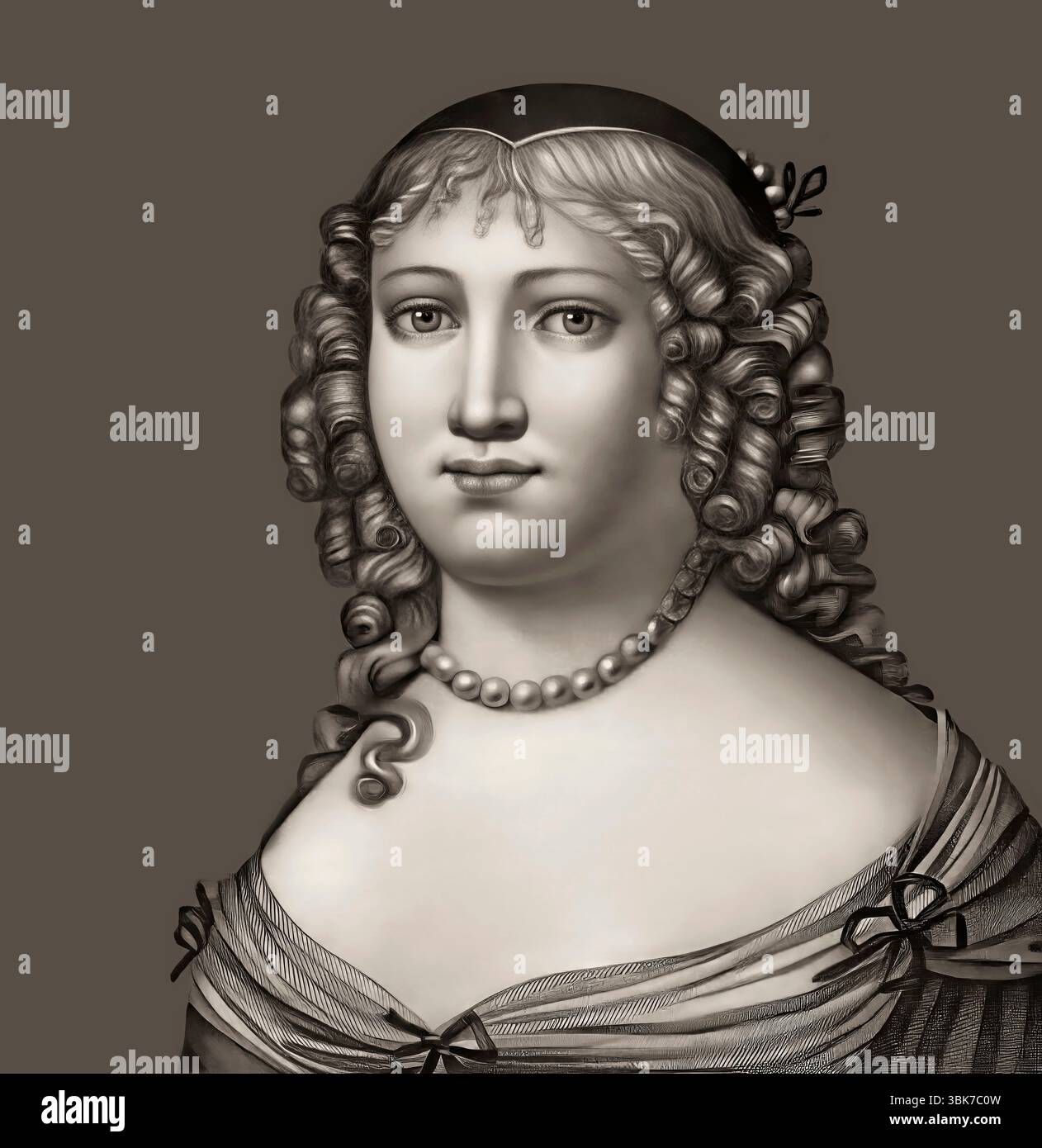 Marie de Rabutin-Chantal, marquise de Sévigné, également connue sous le nom de Madame de Sévigné ou Madame de Sévigné, aristocrate française, éditée numériquement Banque D'Images