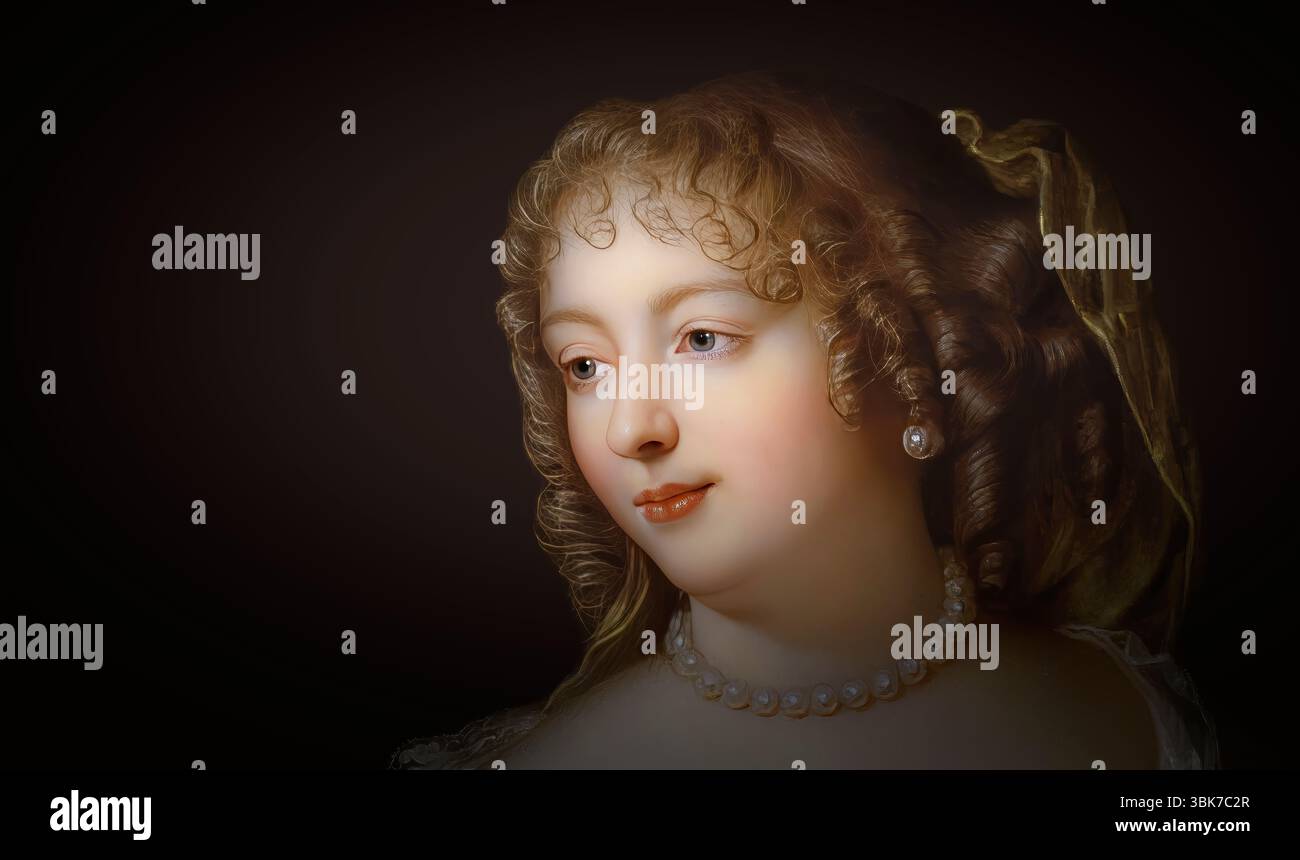 Marie de Rabutin-Chantal, marquise de Sévigné, également connue sous le nom de Madame de Sévigné ou Madame de Sévigné, aristocrate française, éditée numériquement d'après Marie victoire Jaquotot Banque D'Images