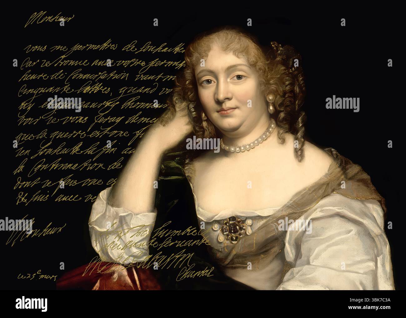 Marie de Rabutin-Chantal, marquise de Sévigné, également connue sous le nom de Madame de Sévigné ou Madame de Sévigné, aristocrate française, éditée numériquement d'après Louis Ferdinand elle l'ancien Banque D'Images