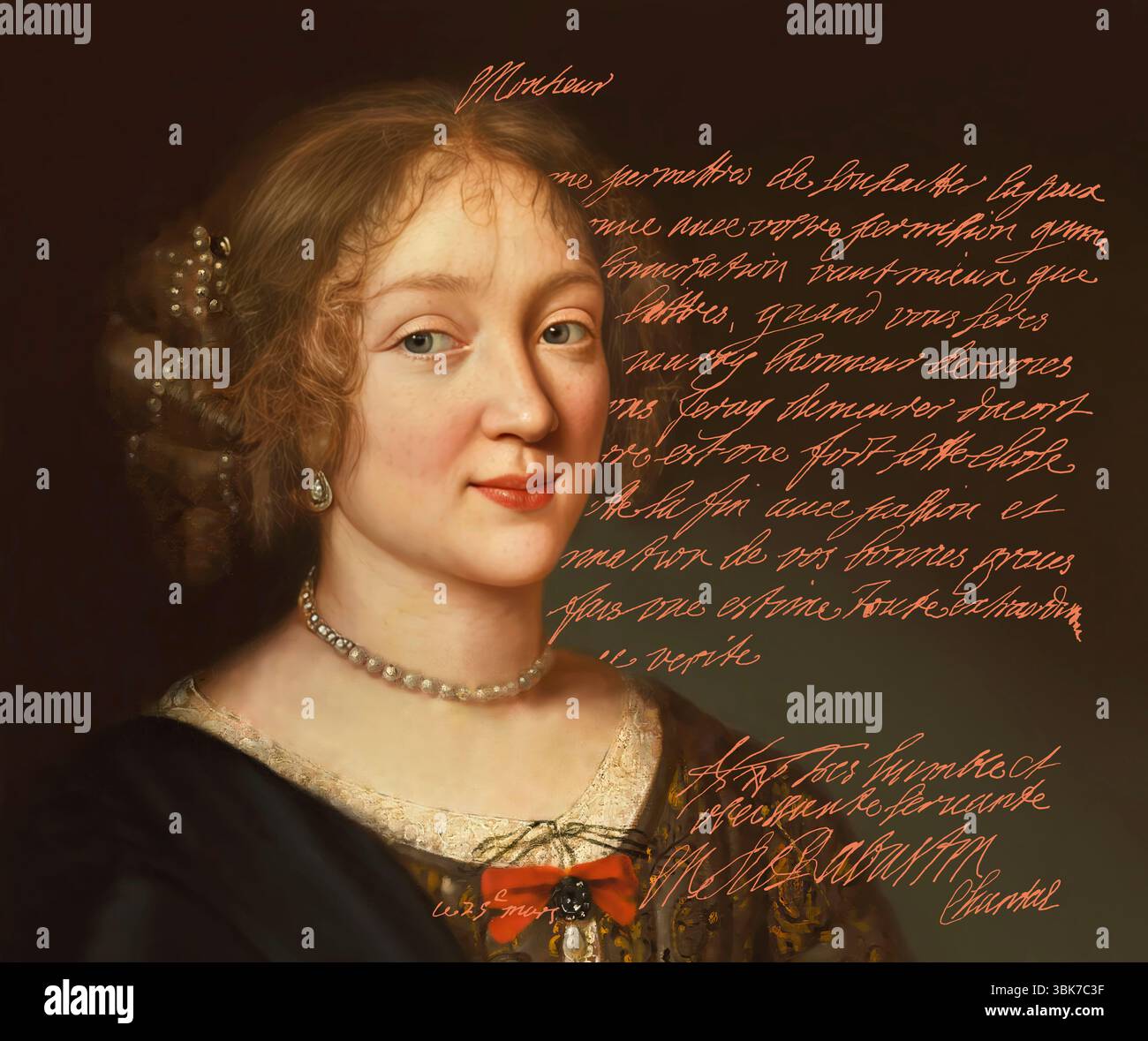 Marie de Rabutin-Chantal, marquise de Sévigné, également connue sous le nom de Madame de Sévigné ou Madame de Sévigné, aristocrate française, éditée numériquement Banque D'Images