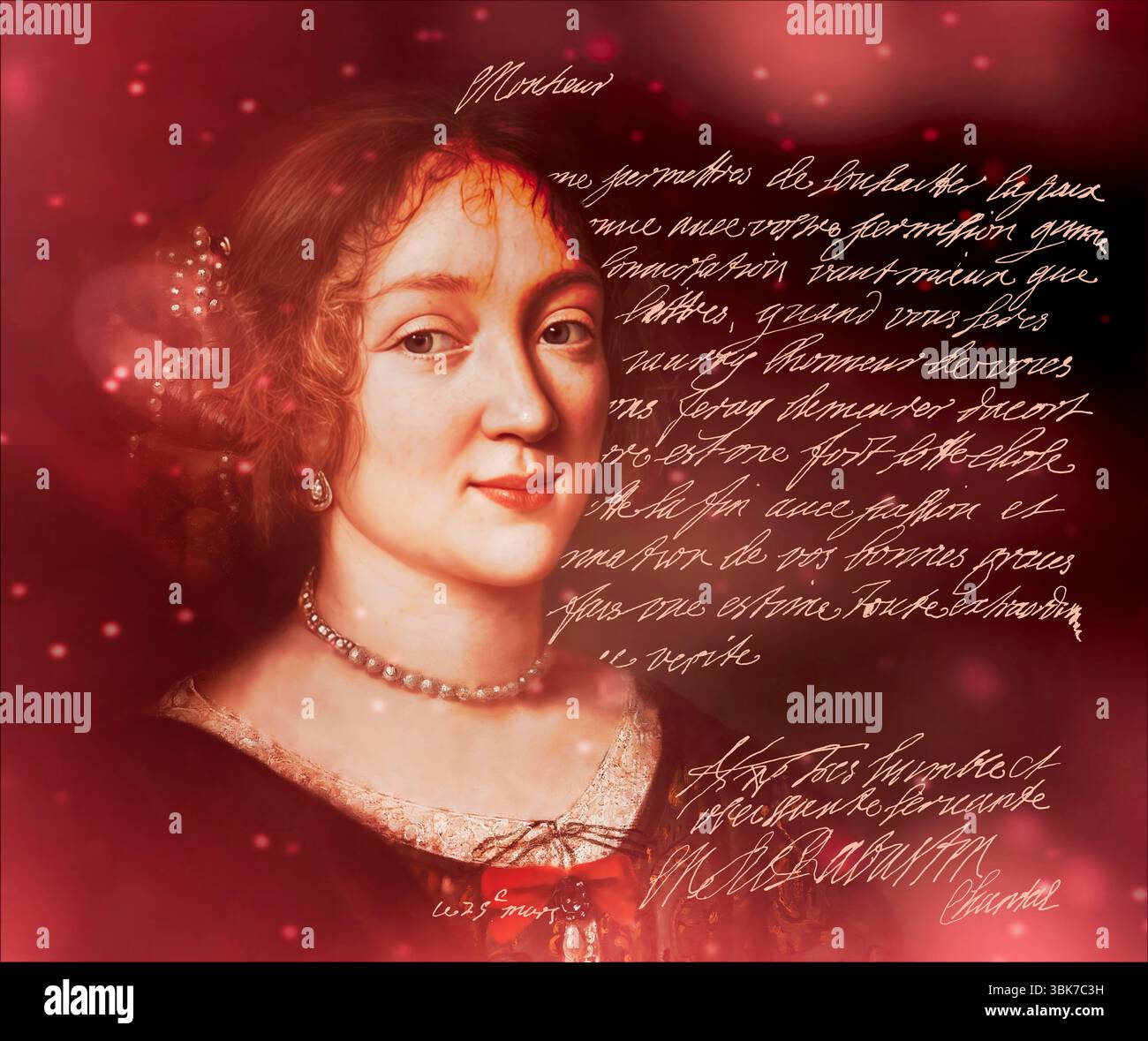 Marie de Rabutin-Chantal, marquise de Sévigné, également connue sous le nom de Madame de Sévigné ou Madame de Sévigné, aristocrate française, éditée numériquement Banque D'Images